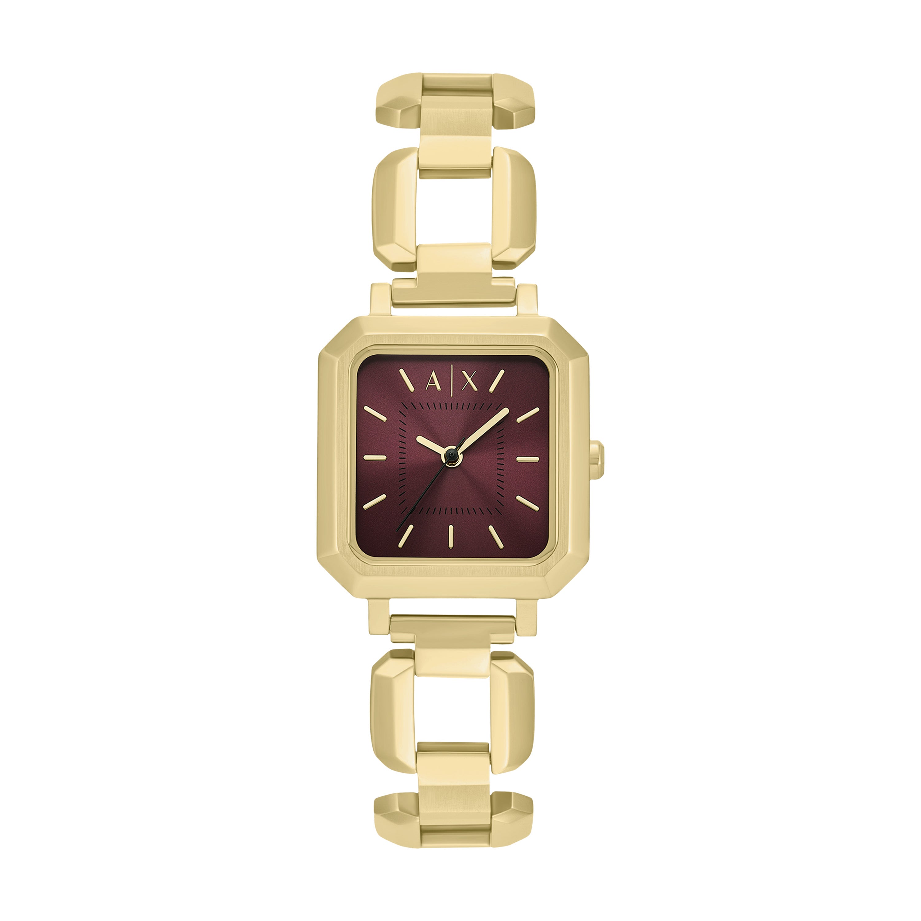 Armani Exchange Red Dial Stainless Steel Watch AX5734