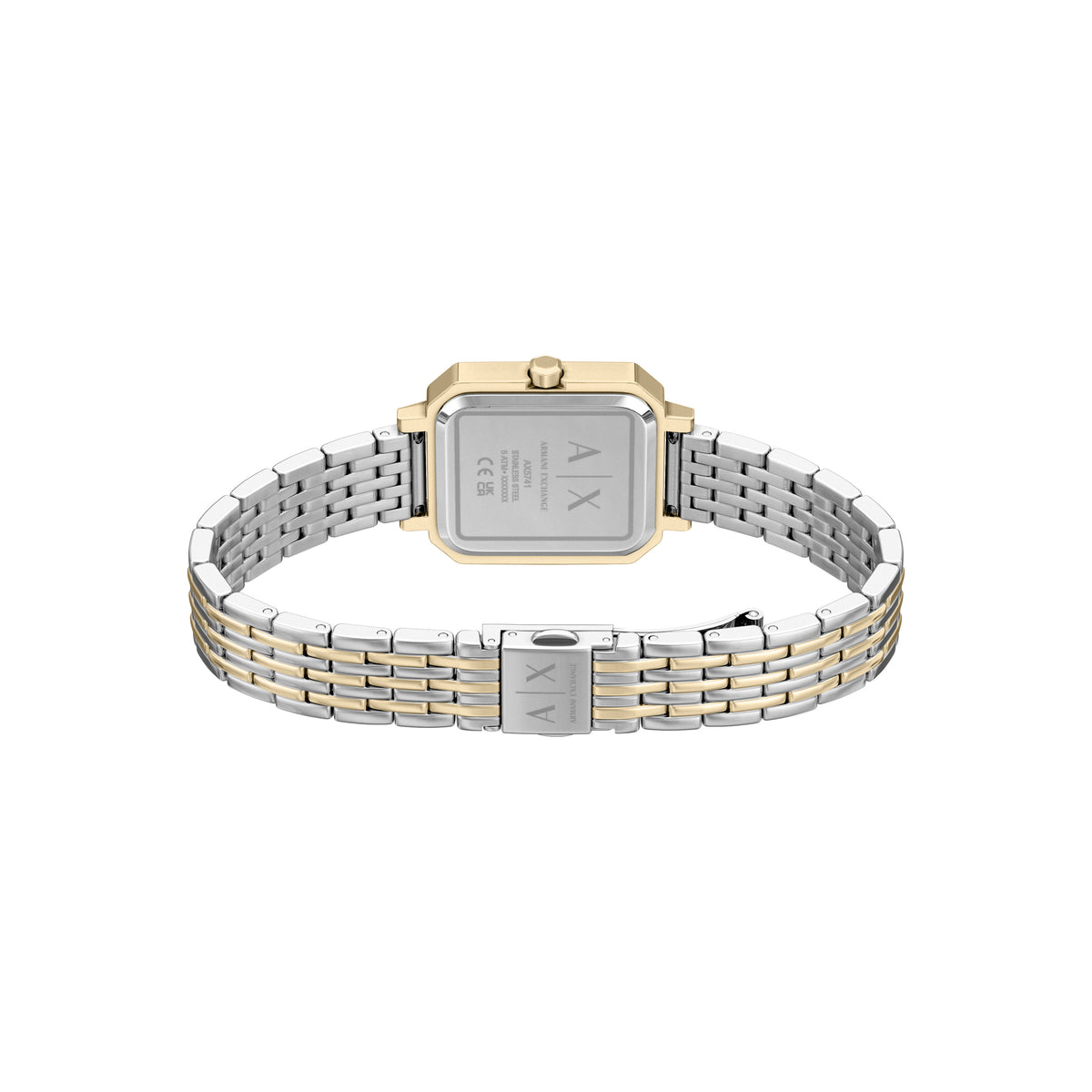 Armani Exchange Rectangular Two-Tone AX5741 caseback