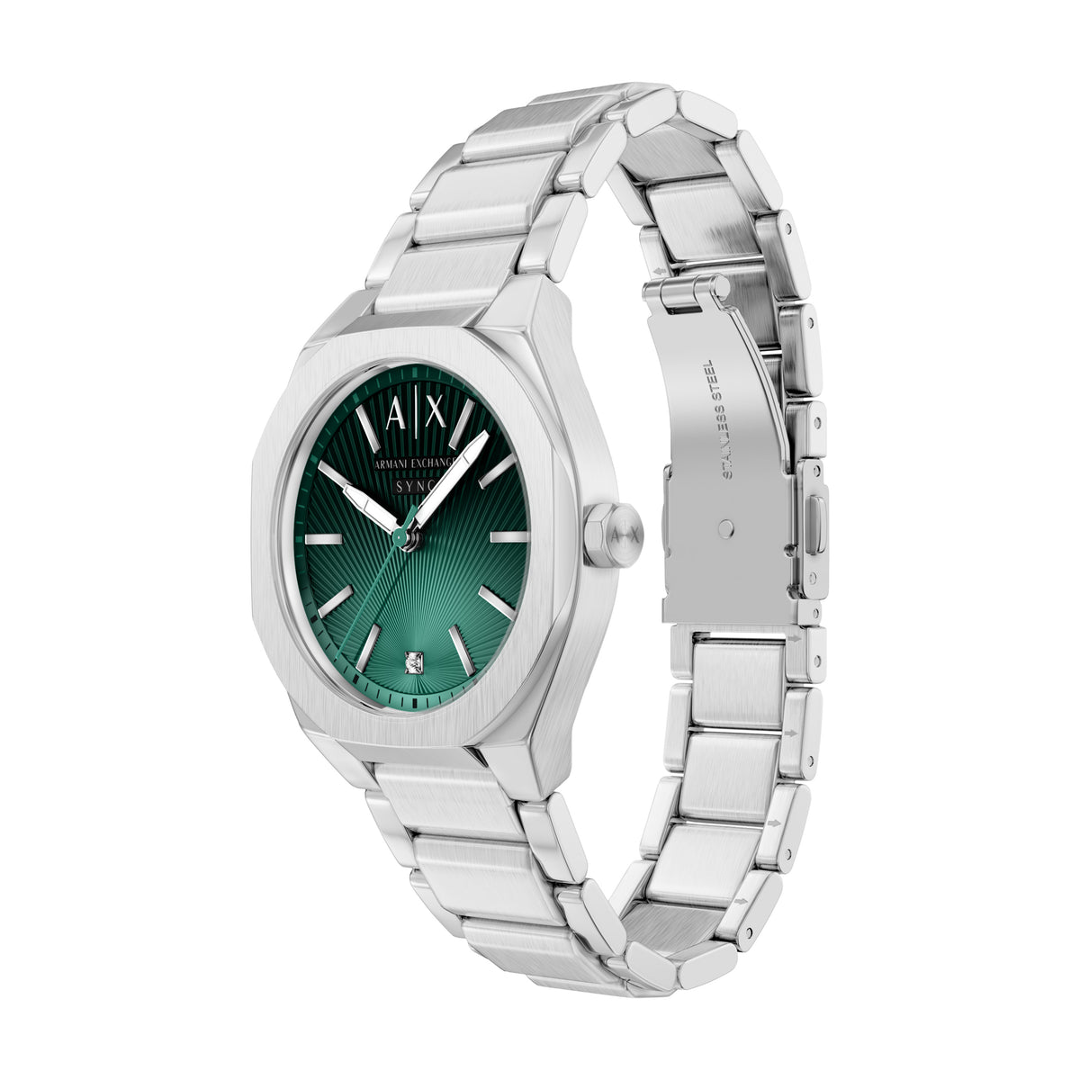 Armani Exchange Sync Green AX6036 angled view