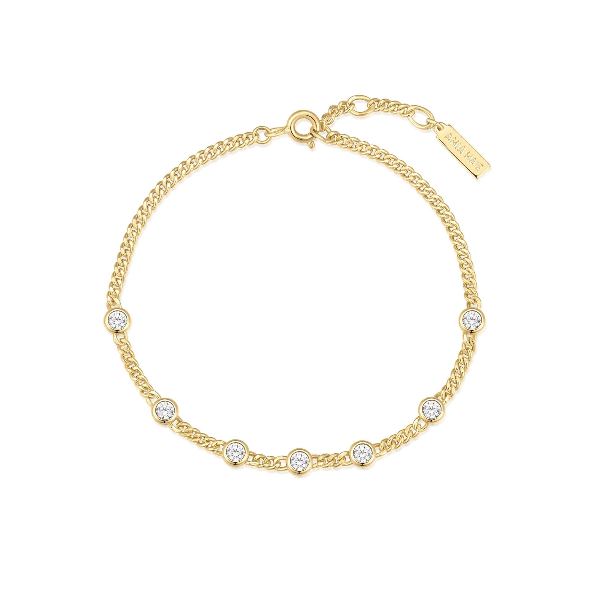 Gold Multi Station Chain Bracelet Elegant Layered Ania Haie Jewelry