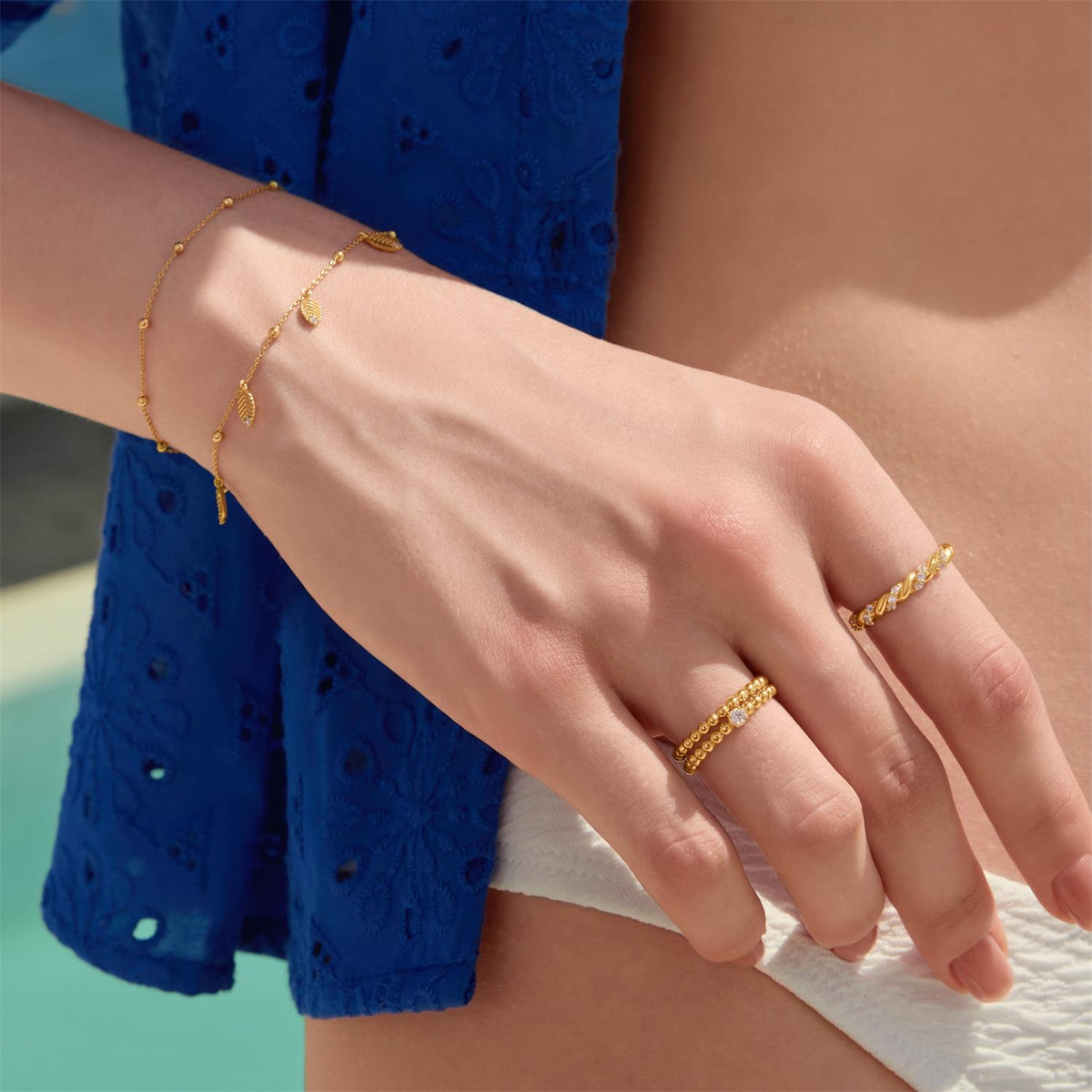 Ania Haie Gold Sparkle Twisted Ring