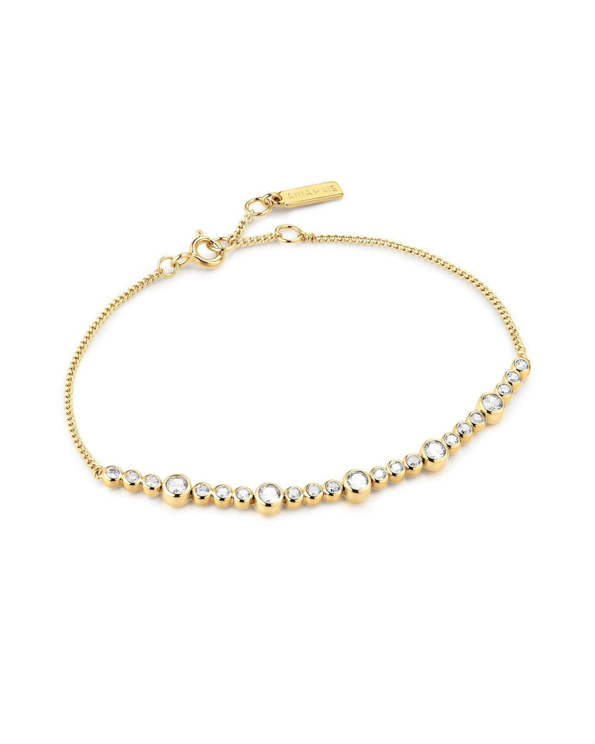 Ania Haie Gold Alternating Bezel-Set Bracelet B076-11G B076-11G front packshot