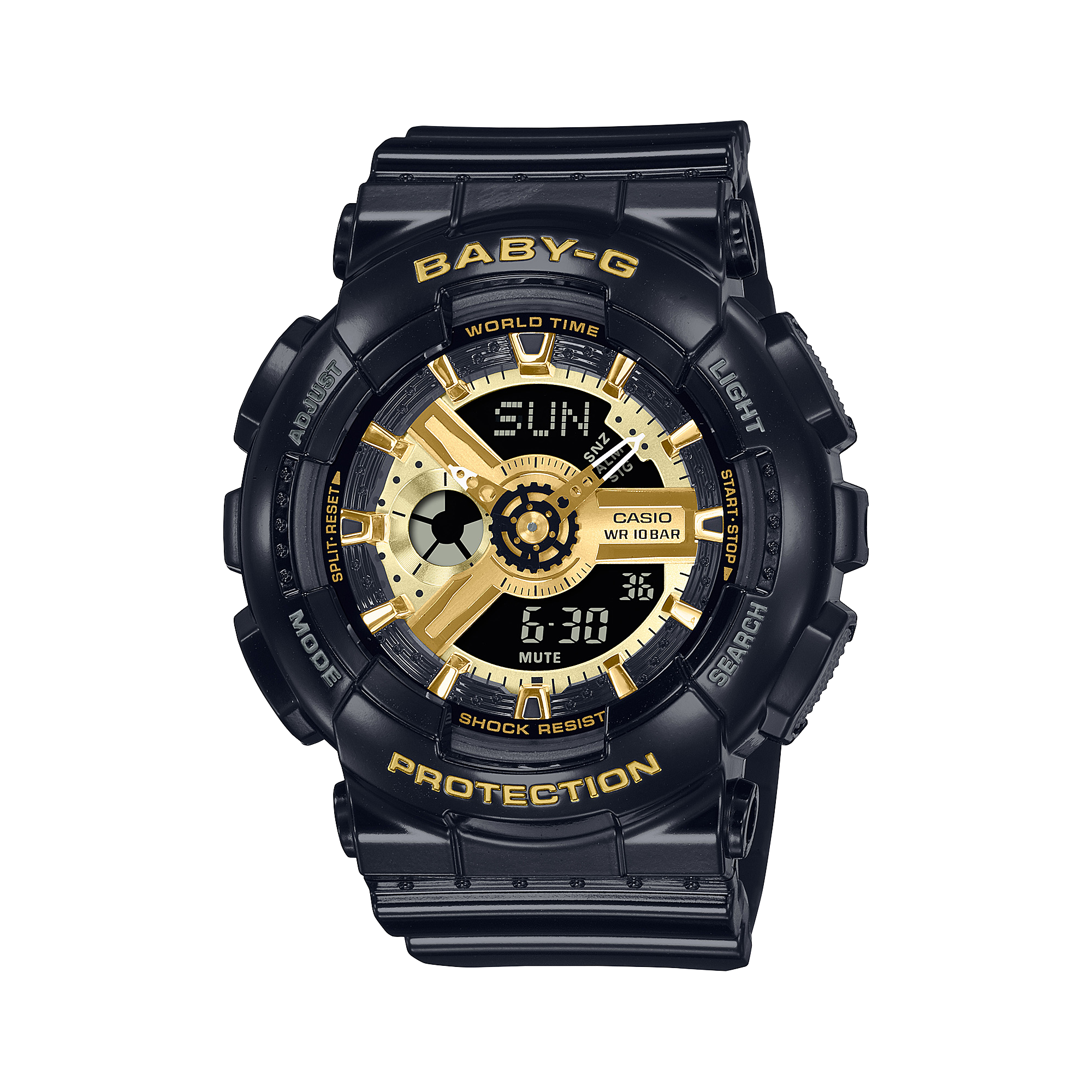 G-Shock Digital Black Resin Band Watch BA110X-1A
