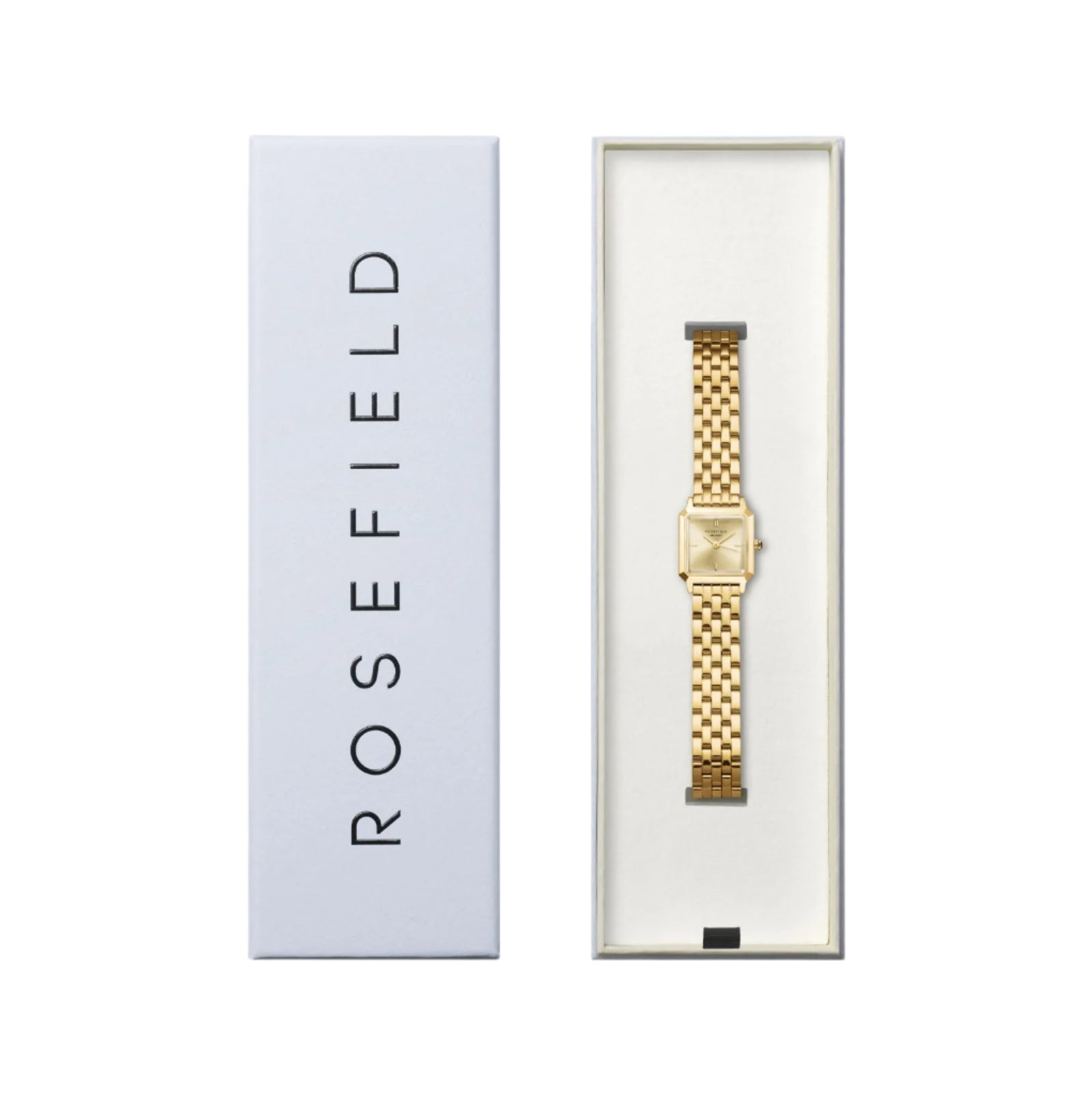Rosefield Boxelle Gold Dial Stainless Steel Watch BCGSG-B04