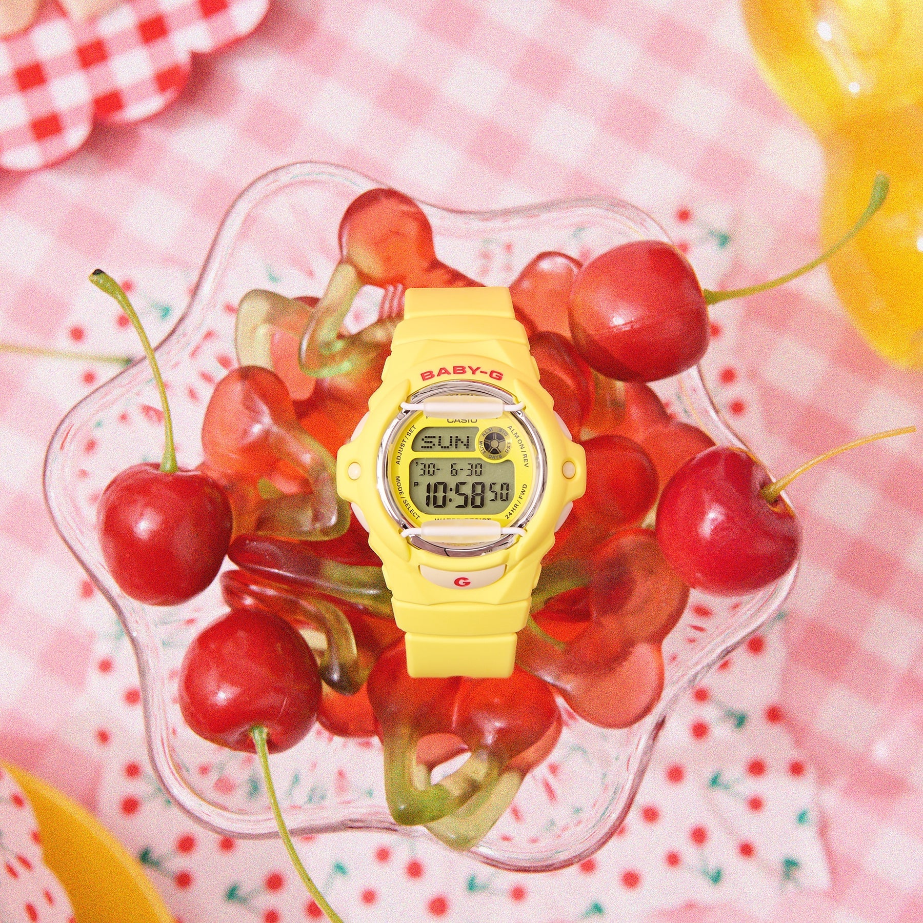 Baby-G BG-169 Series Yellow Dial Yellow Resin Band Watch BG169CH-9D