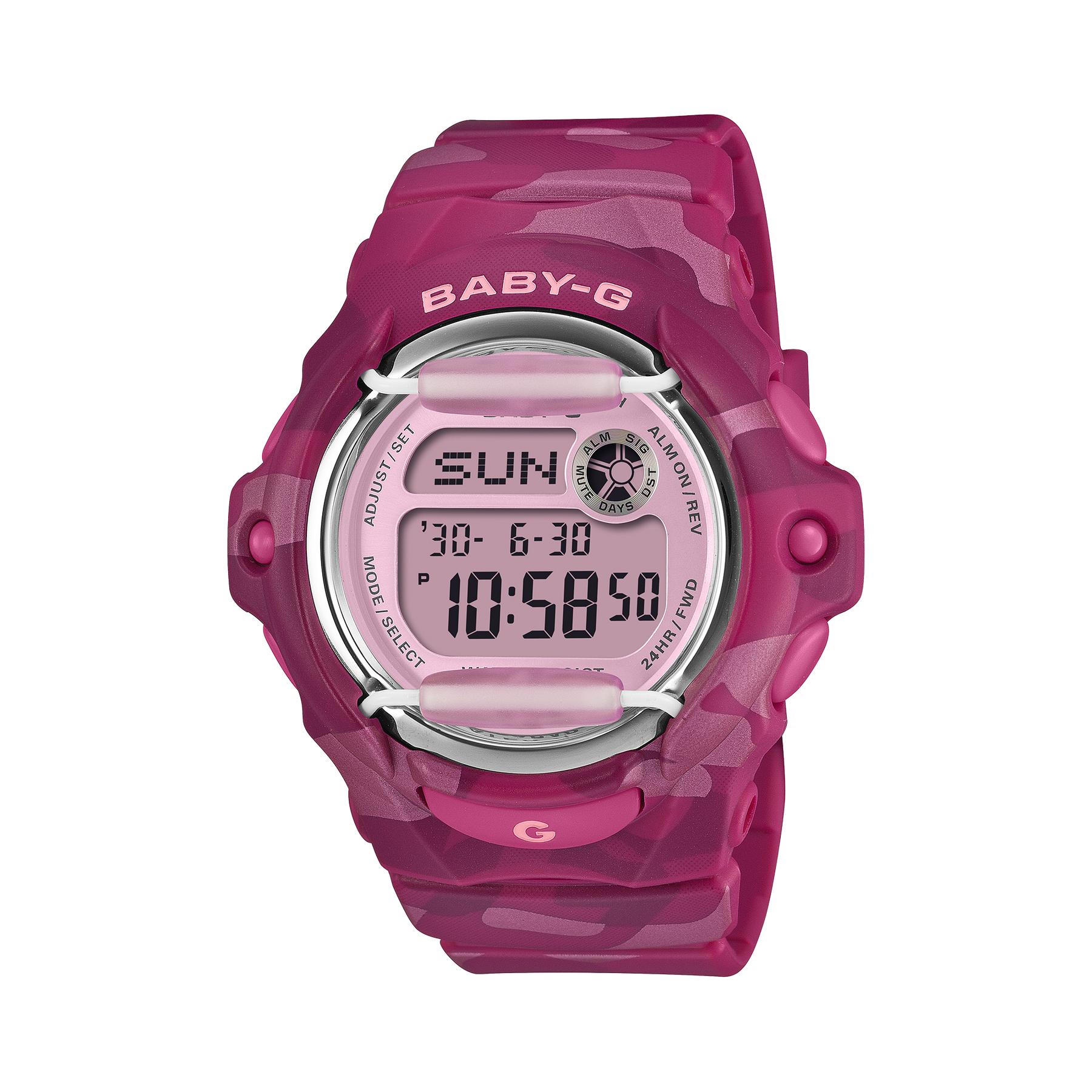 Baby-G Y2K Camo Pink Digital Resin BG169CM-4D