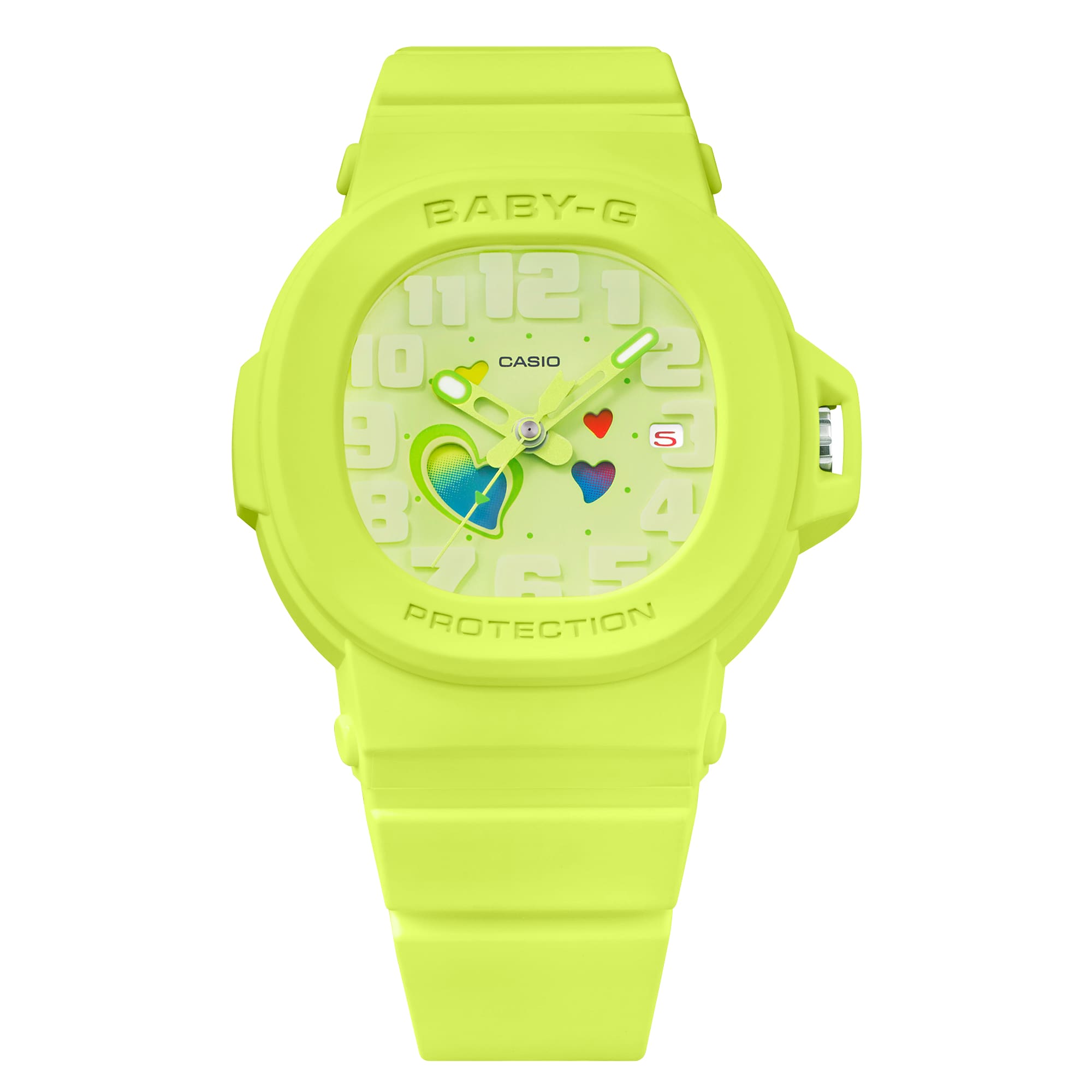 Baby-G Ana Swing Heart Dial Green Resin Band Watch BGA10-3A