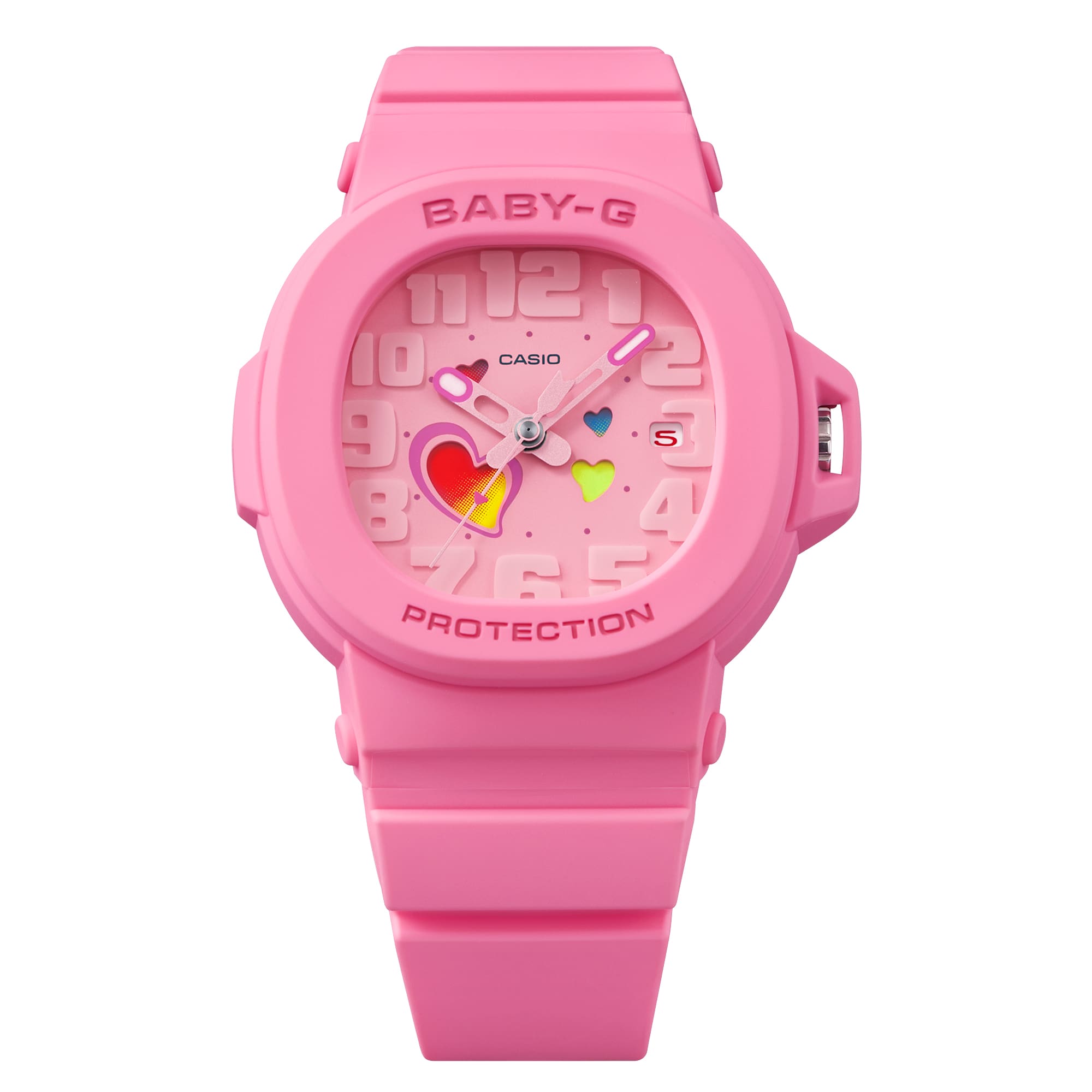 Baby-G Ana Swing Heart Dial Pink Resin Band Watch BGA10-4A