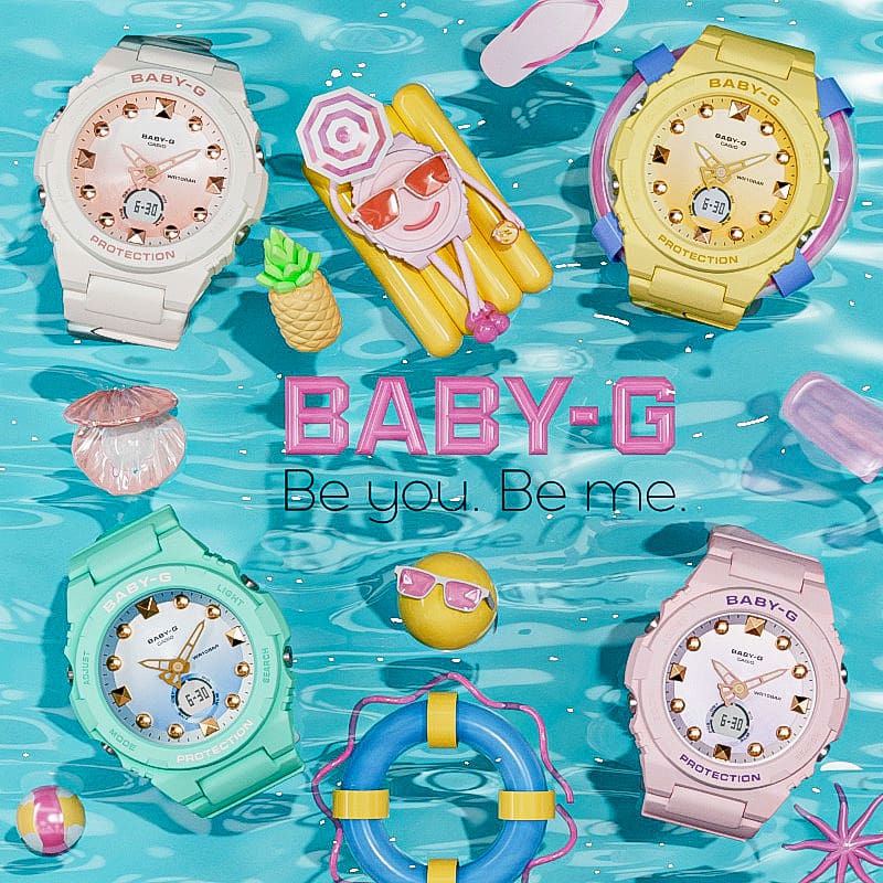 BABY-G Pink Resin Band Womens Watch BGA320-4A