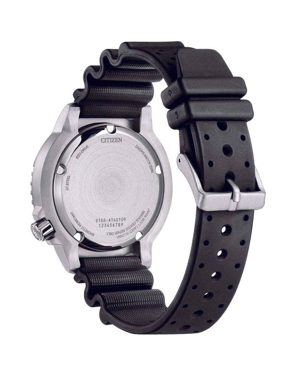 Citizen Eco-Dive Blue Dial Polyurethane Strap Watch BN0166-01L
