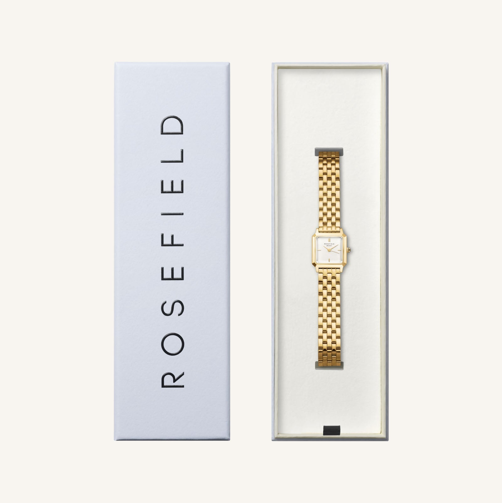 Rosefield Boxelle White Dial Stainless Steel Watch BWGSG-B01