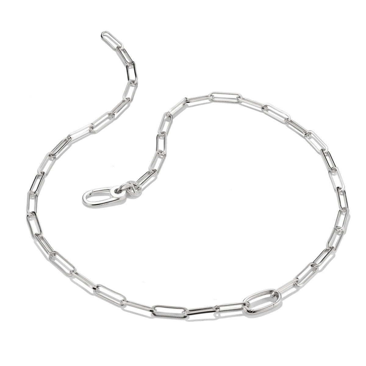 Thomas Sabo Silver-Plated Charm Club Paperclip Necklace TC1207M-50 TC1207M-50 view 3