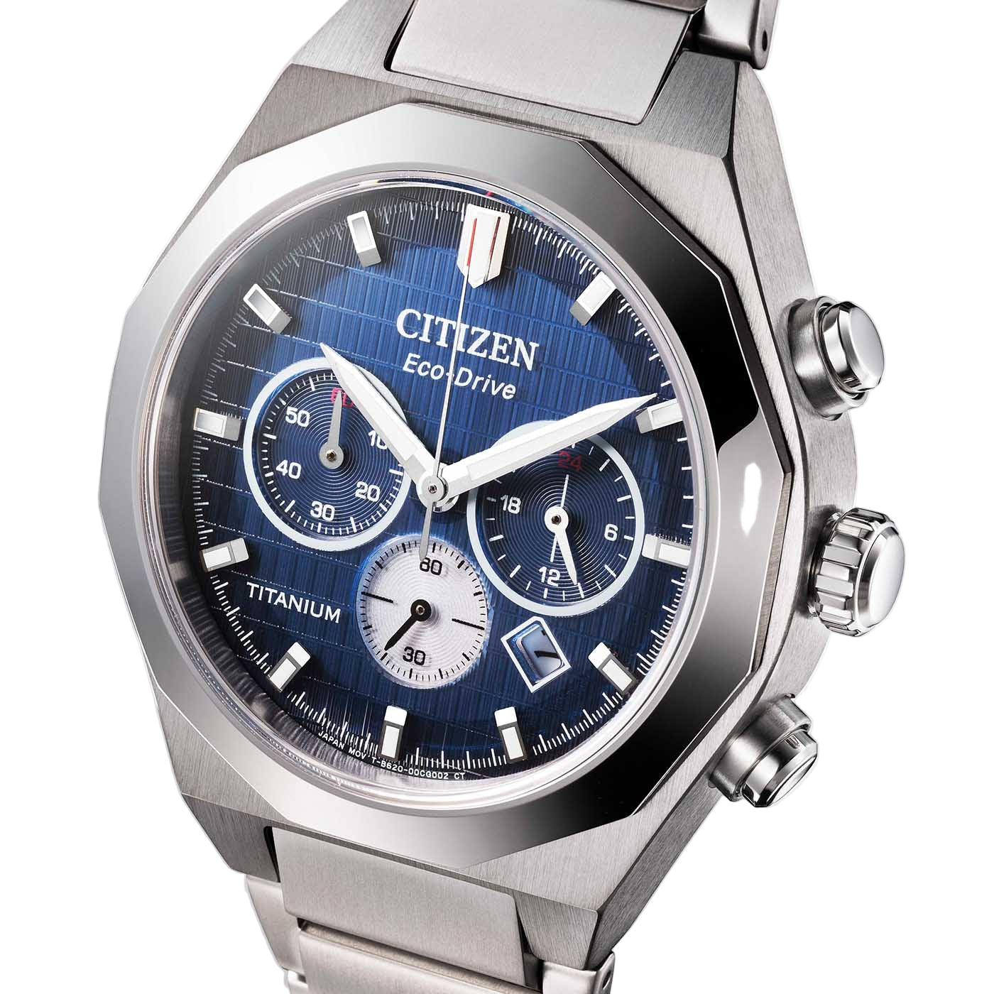 Citizen Super Titanium Zenshin Senkei Blue Dial Stainless Steel Watch CA4691-59L