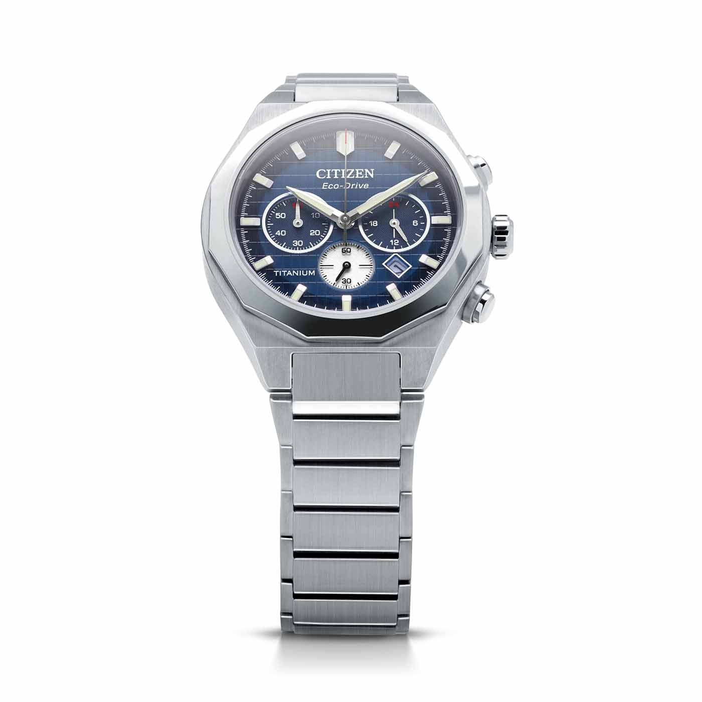 Citizen Super Titanium Zenshin Senkei Blue Dial Stainless Steel Watch CA4691-59L