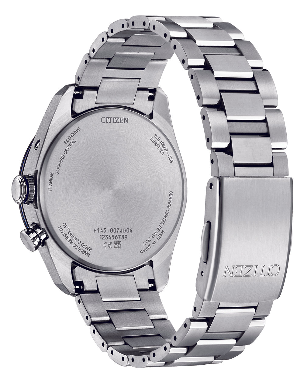 Citizen Attesa Watch Titanium Satellite Wave Blue Sapphire Dial
