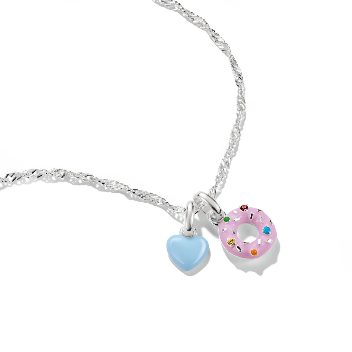 Thomas Sabo Silver-Plated Light Blue Enamel Heart Charm CCC1368MBLU CCC1368MBLU view 2