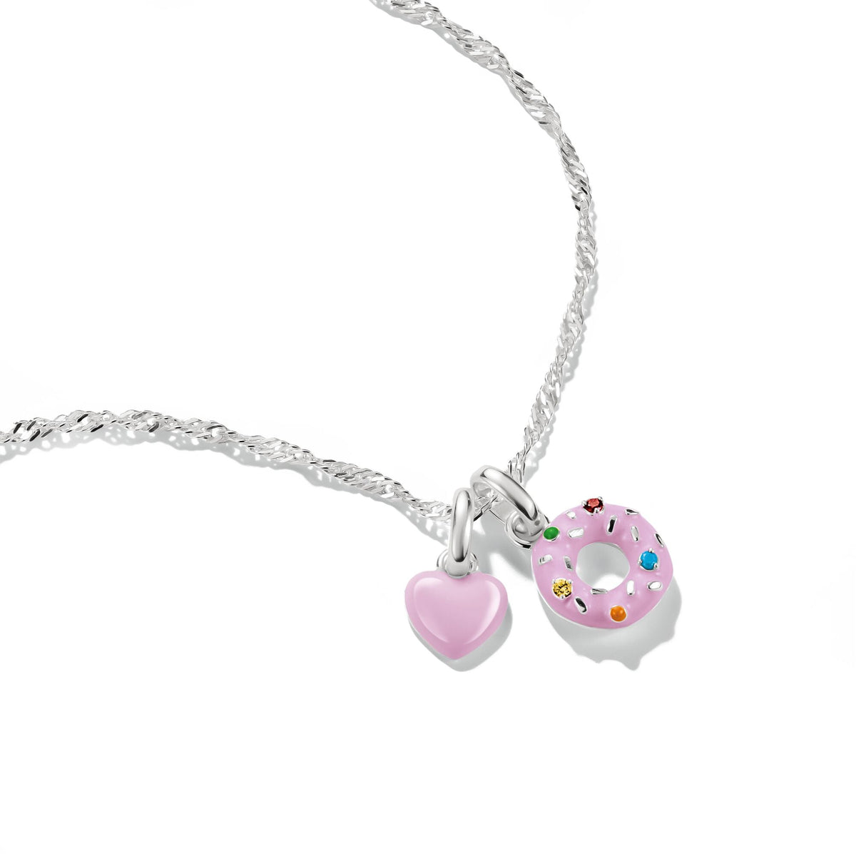 Thomas Sabo Silver-Plated Pink Enamel Heart Charm CCC1368MPI CCC1368MPI view 2