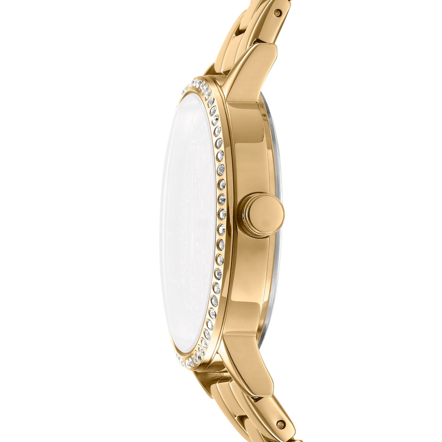 DKNY Soho Gold Stainless Steel Womens Watch 36mm Modern Elegance