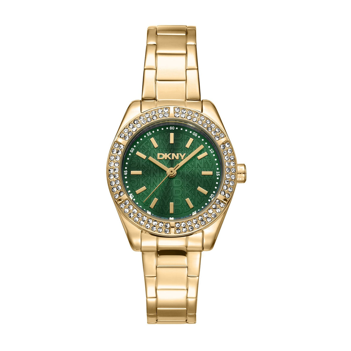 DKNY Evening Gold 30mm Green Dial Womens Watch DK1L107M0065