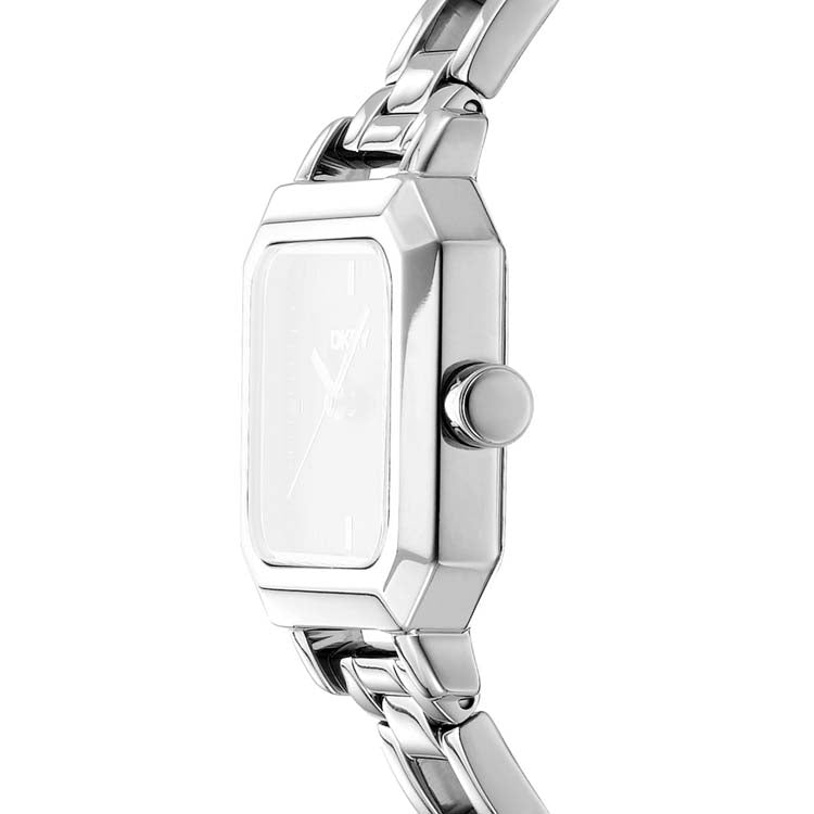 DKNY Urban Silver Stainless Steel Womens Watch Black Dial 27mm