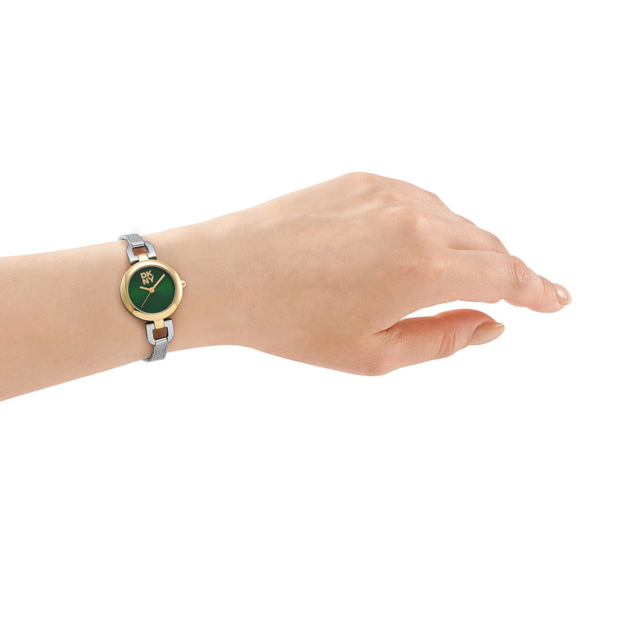 DKNY Milanese Two-Tone 26mm Green Dial Womens Watch DK1L161M0265