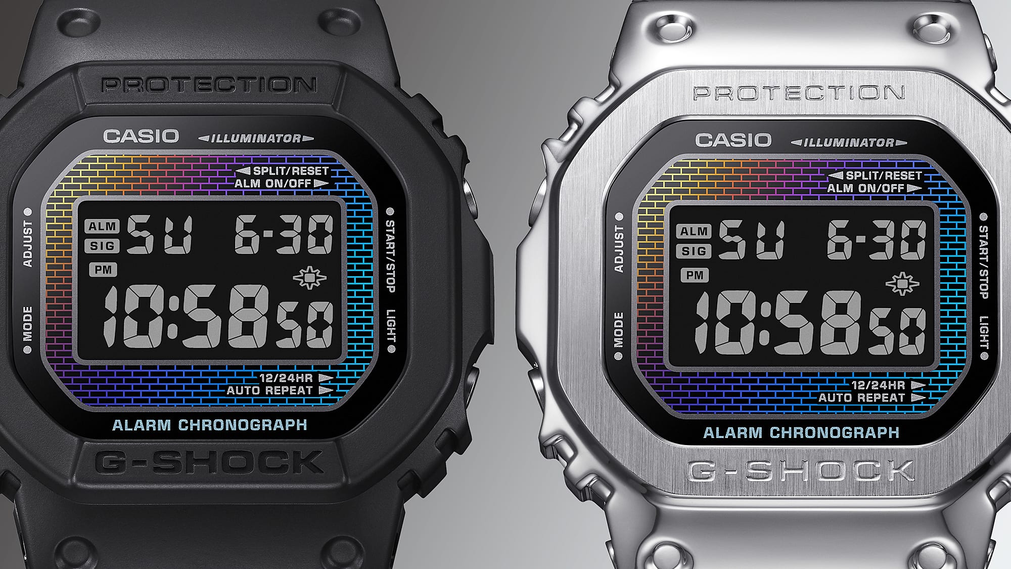 G-Shock 5600 Series Timepiece with Rainbow Gradation DW5600RW-1D