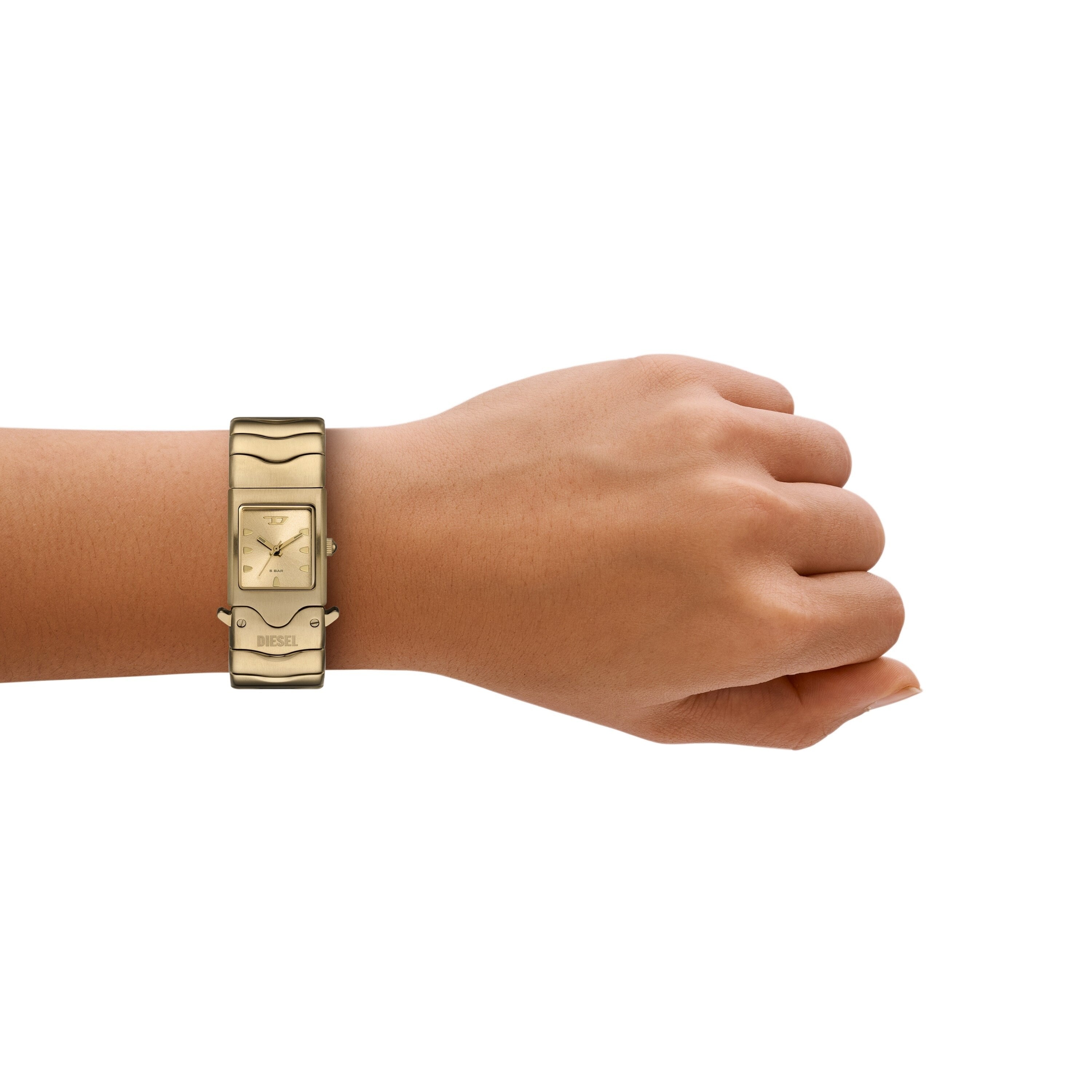 Diesel Closer Three-Hand Gold Tone Stainless Steel Watch DZ2223