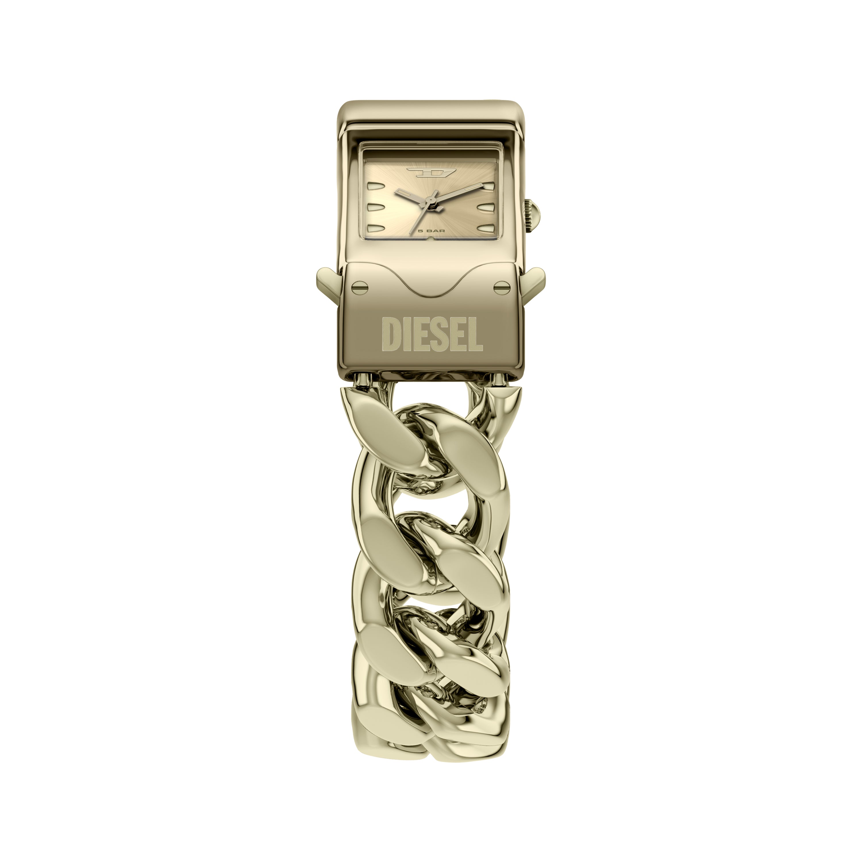 Diesel Closer Gold Dial Stainless Steel Watch DZ2235