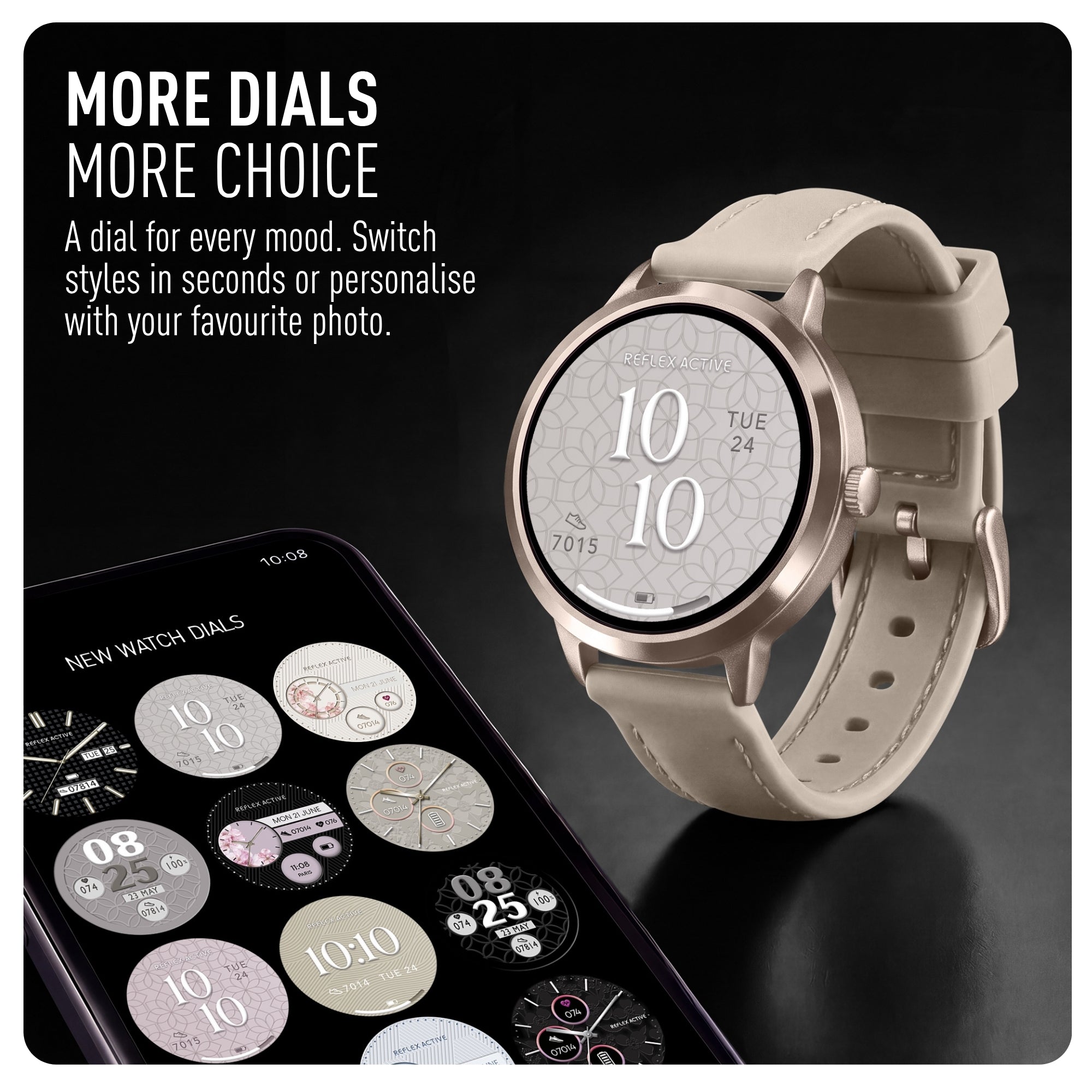 Reflex Active Spectra 300 R Amoled Gold Silicone smart watch — view 8