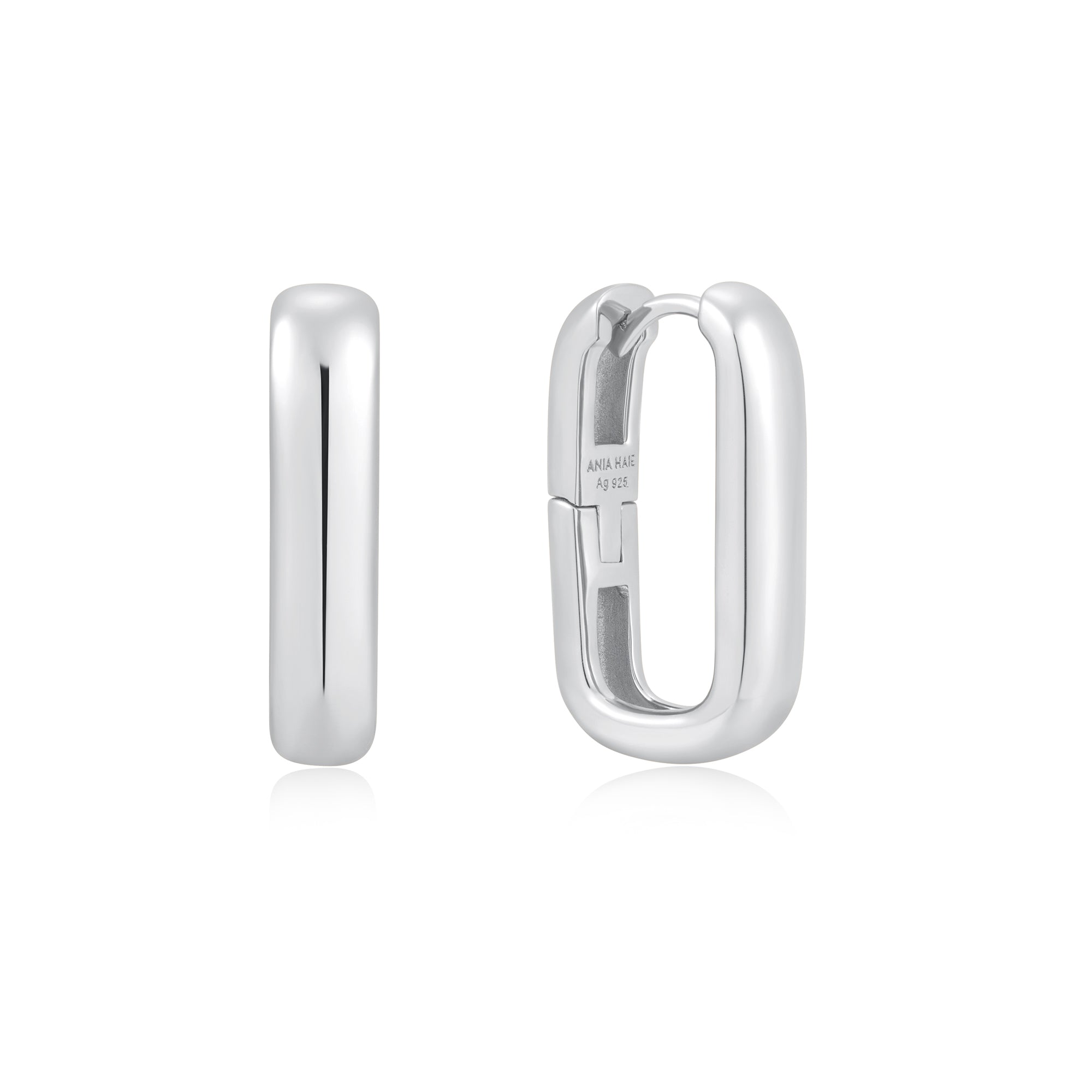 Ania Haie Silver Paper Clip Earrings Modern Stylish Statement