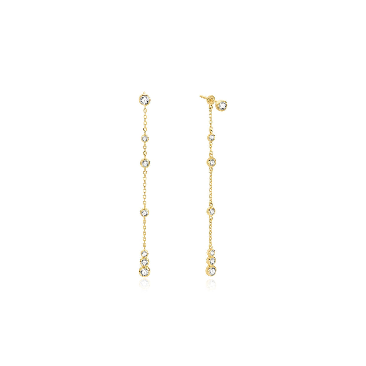 Ania Haie Gold Cascade Station Drop Stud Earrings