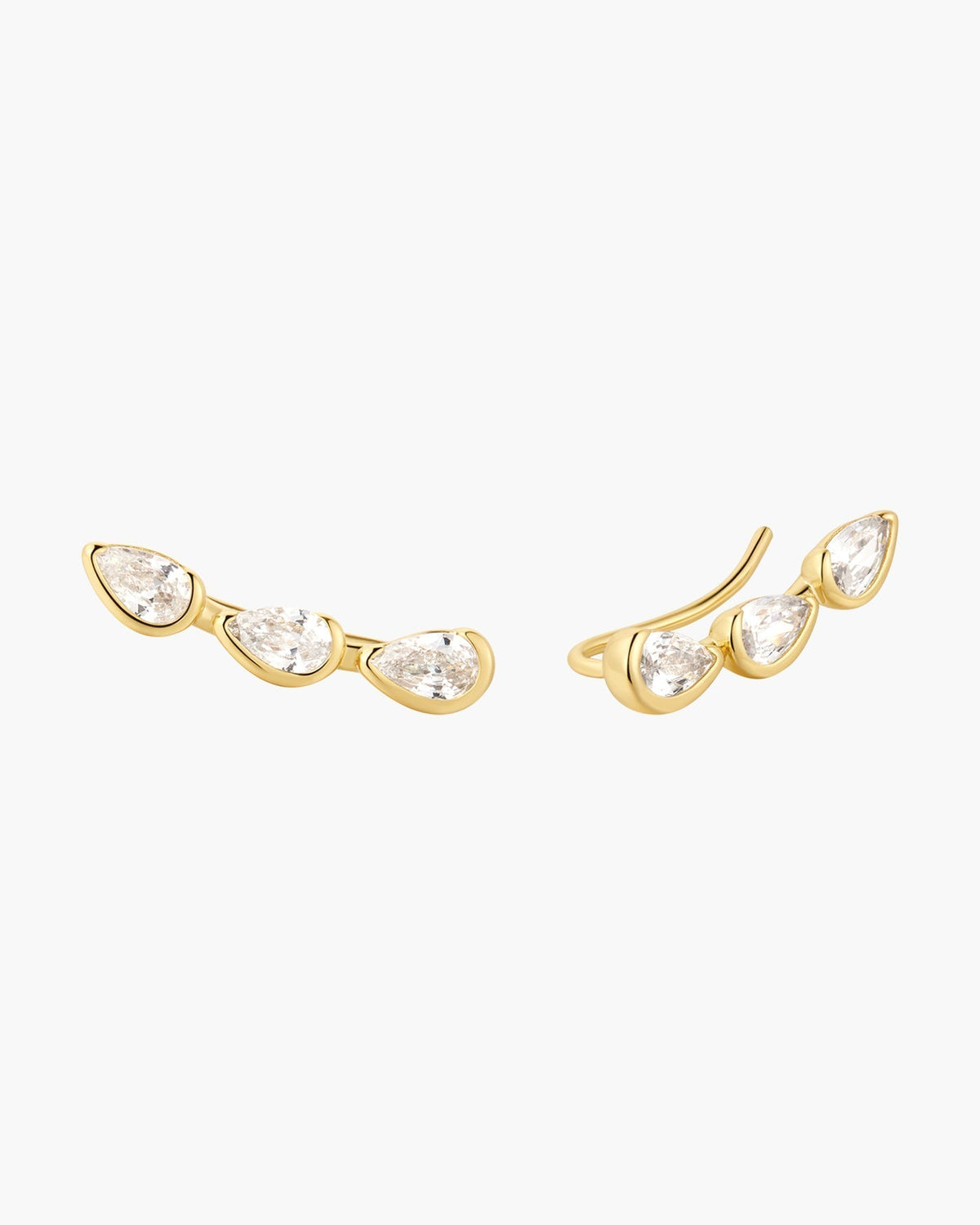 Ania Haie Gold Triple Half-Bezel Teardrop Climbers E076-22G E076-22G front packshot