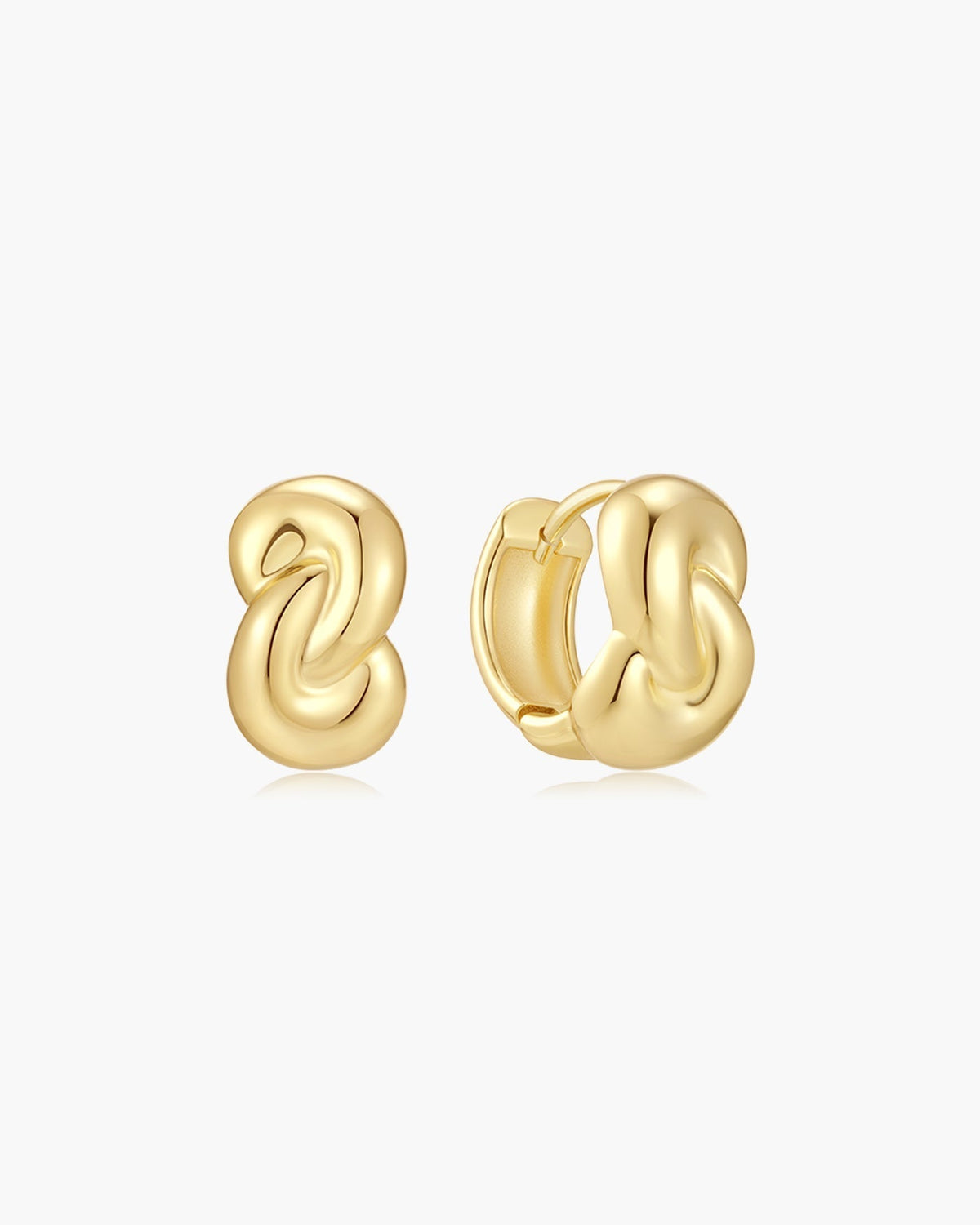 Ania Haie Gold Rope Twist Huggie Hoop Earrings E077-03G E077-03G front packshot