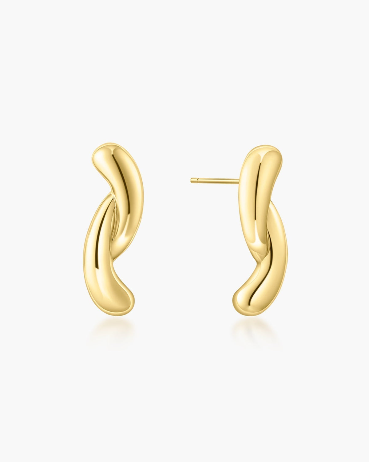 Ania Haie Gold Twist Stud Earrings E077-05G E077-05G front packshot