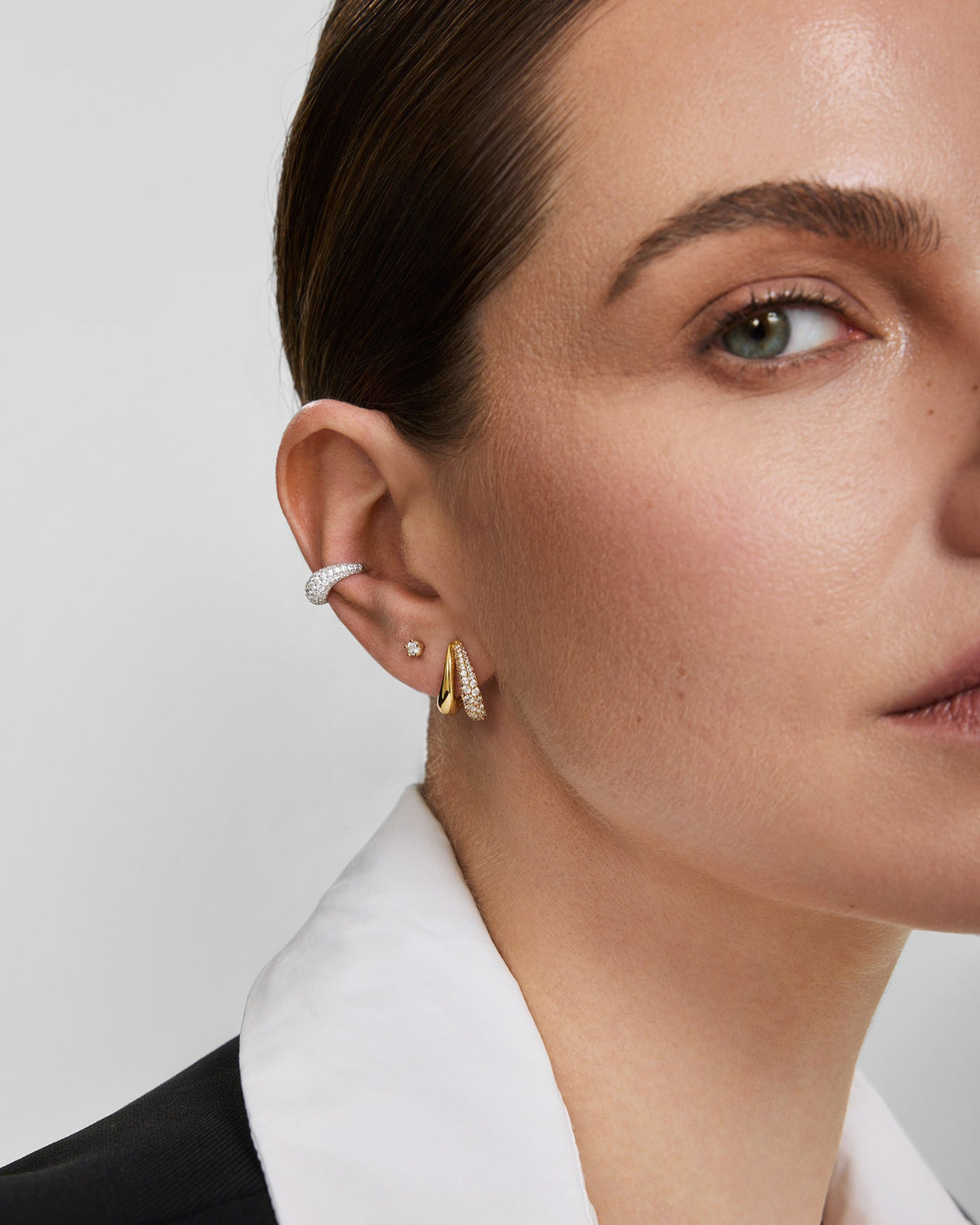 Ania Haie Gold Five-Prong Sparkle Barbell Earring