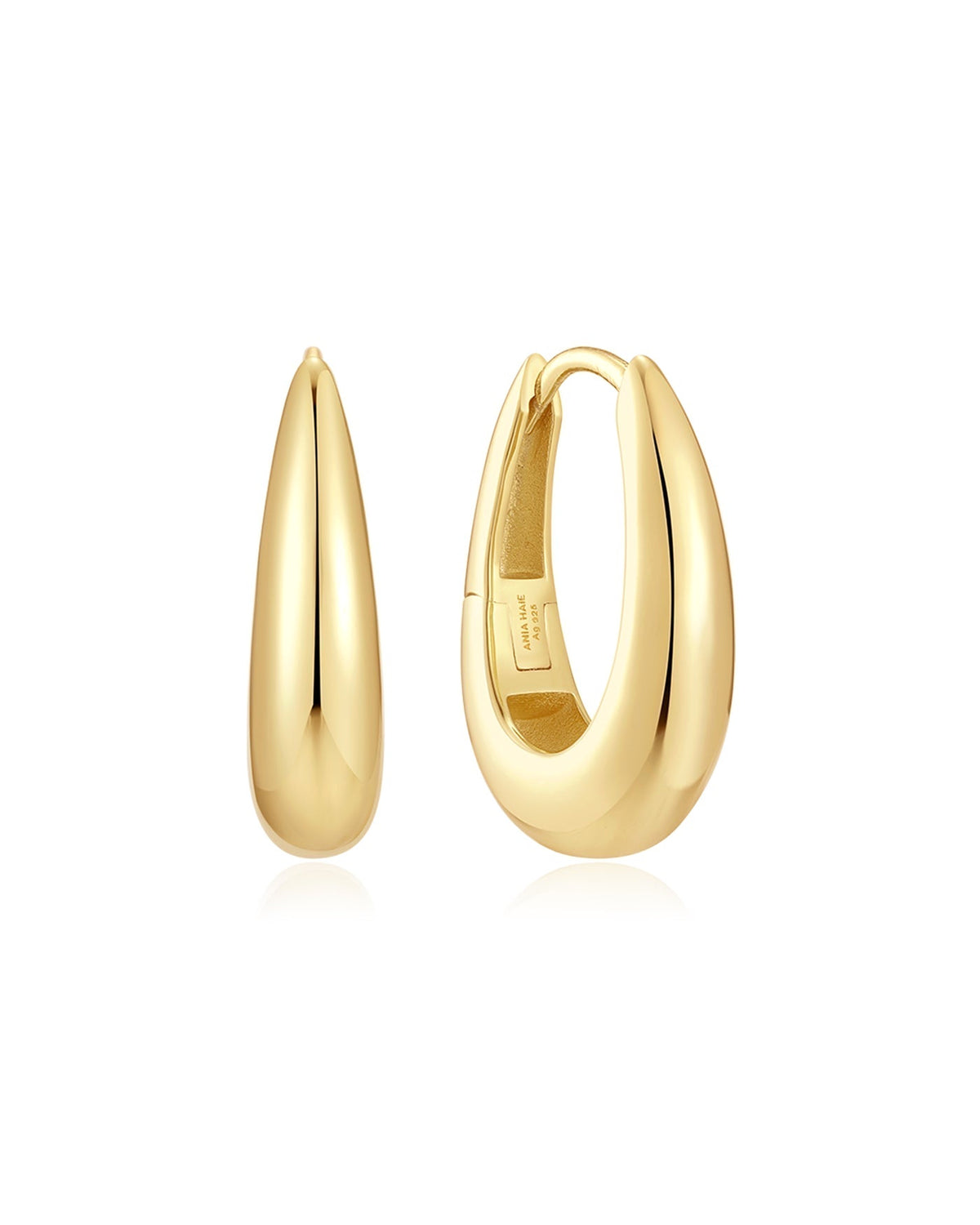 Ania Haie Gold Classic Dome Hoop Earrings E078-11G E078-11G front packshot