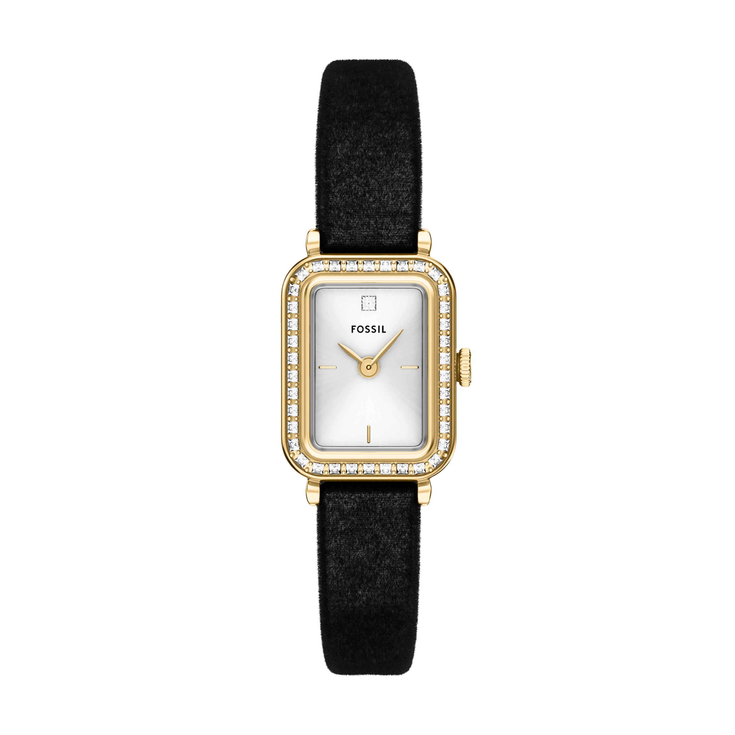 Fossil Raquel Two Hand Black Velvet Watch ES5437