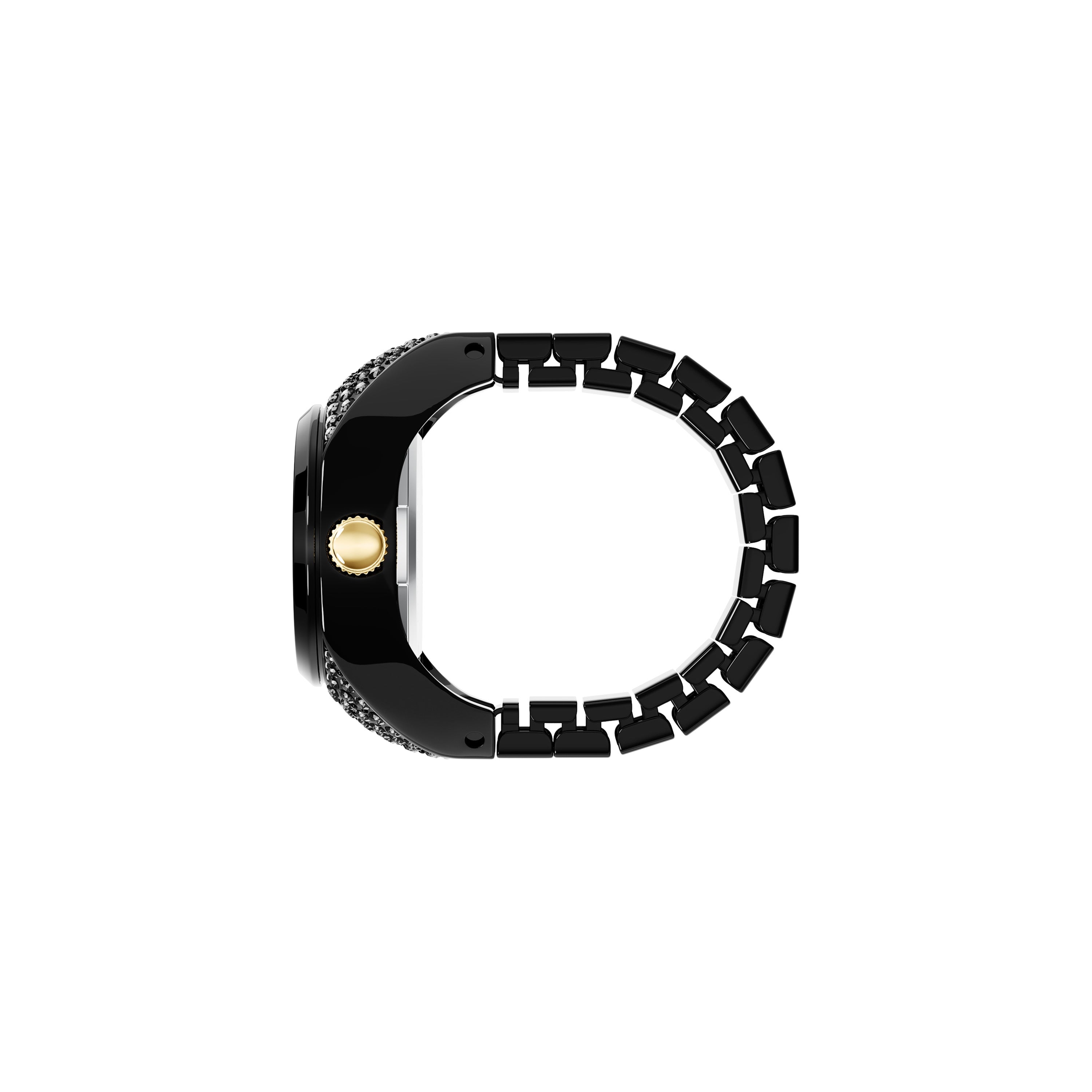 Fossil Raquel Black Pavé Dial Watch Ring ES5449