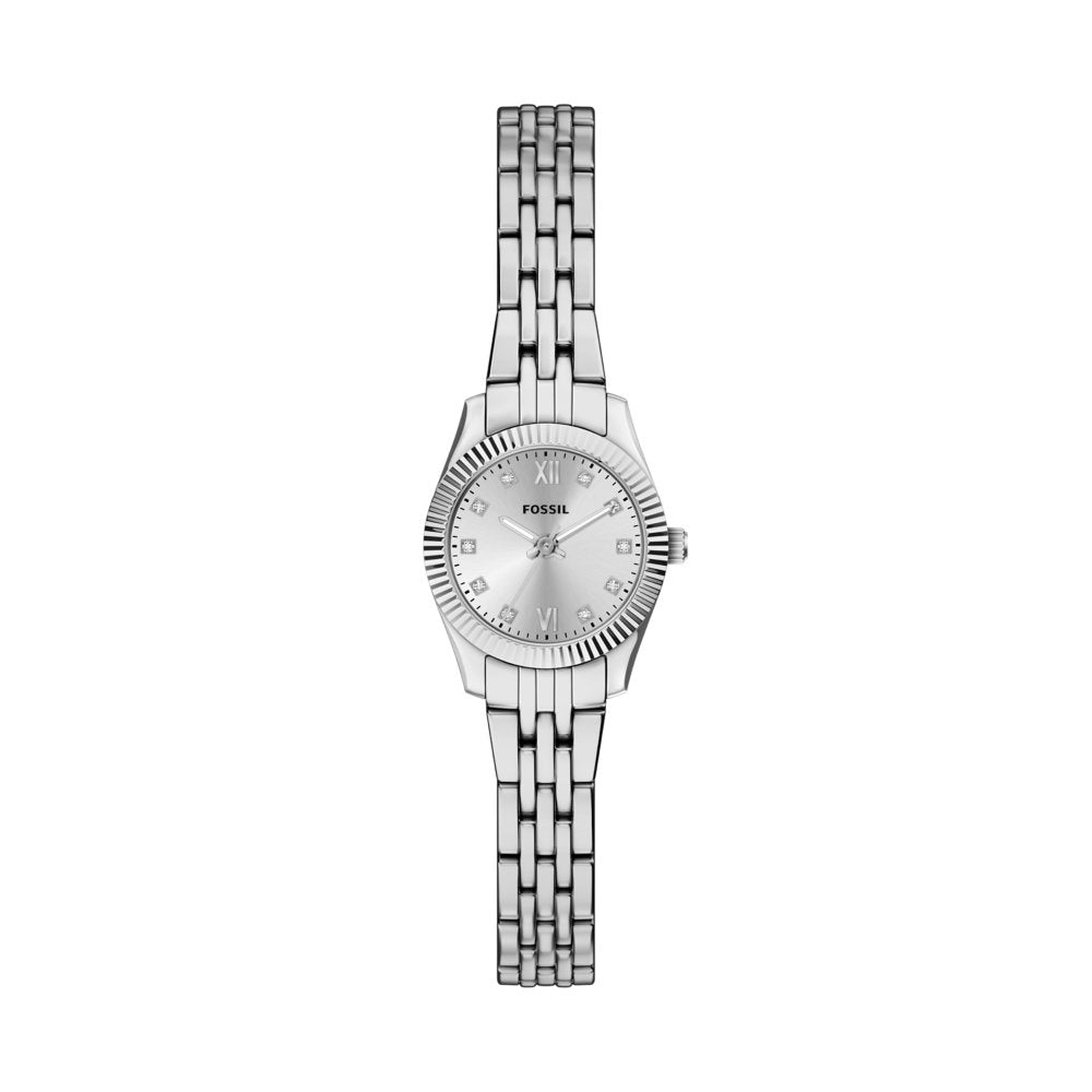 Fossil Scarlette Mini Three-Hand Silver Stainless Steel Women's Watch ES5475