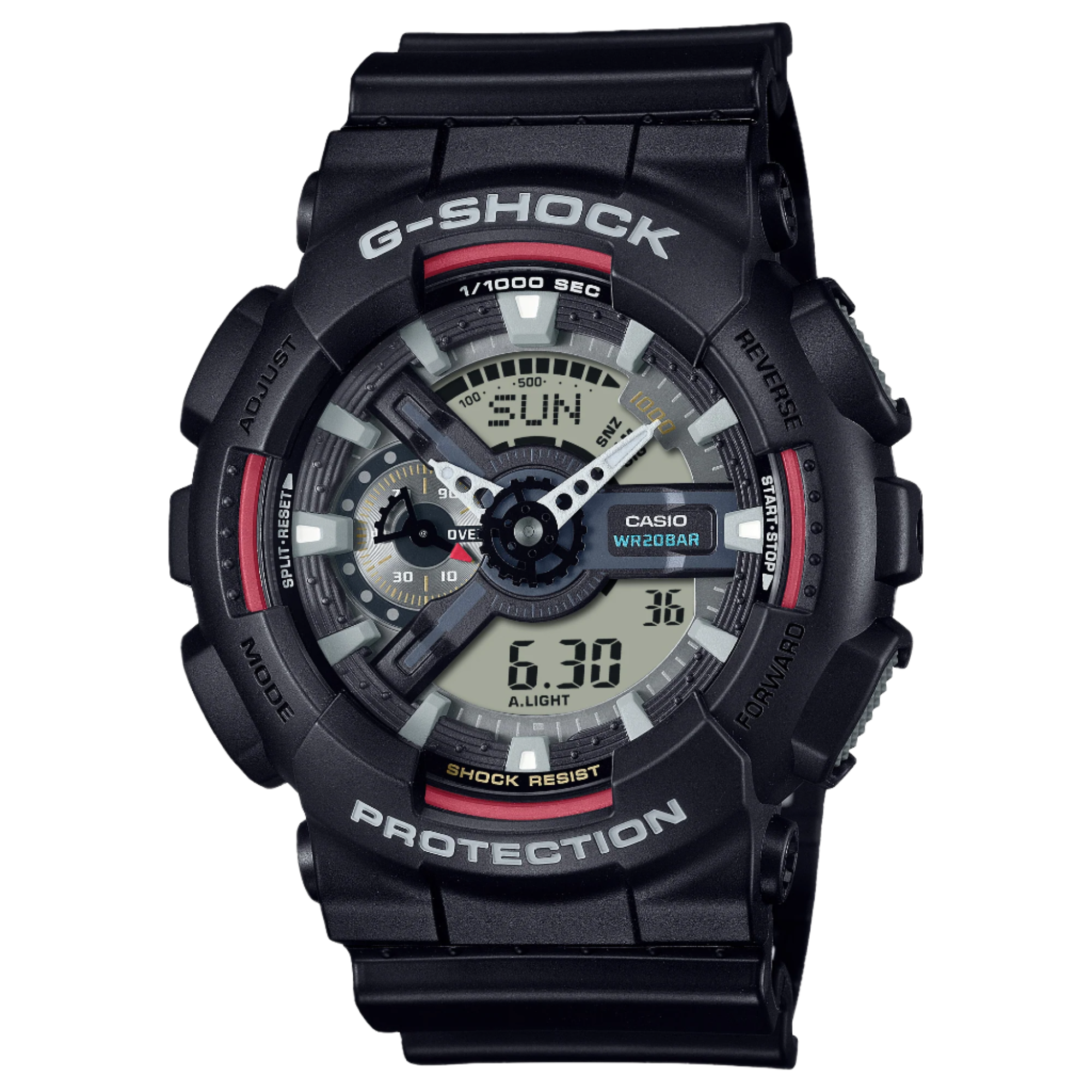 G-Shock Analog Digital Black Dial Black Resin Band Watch GA110RL-1A
