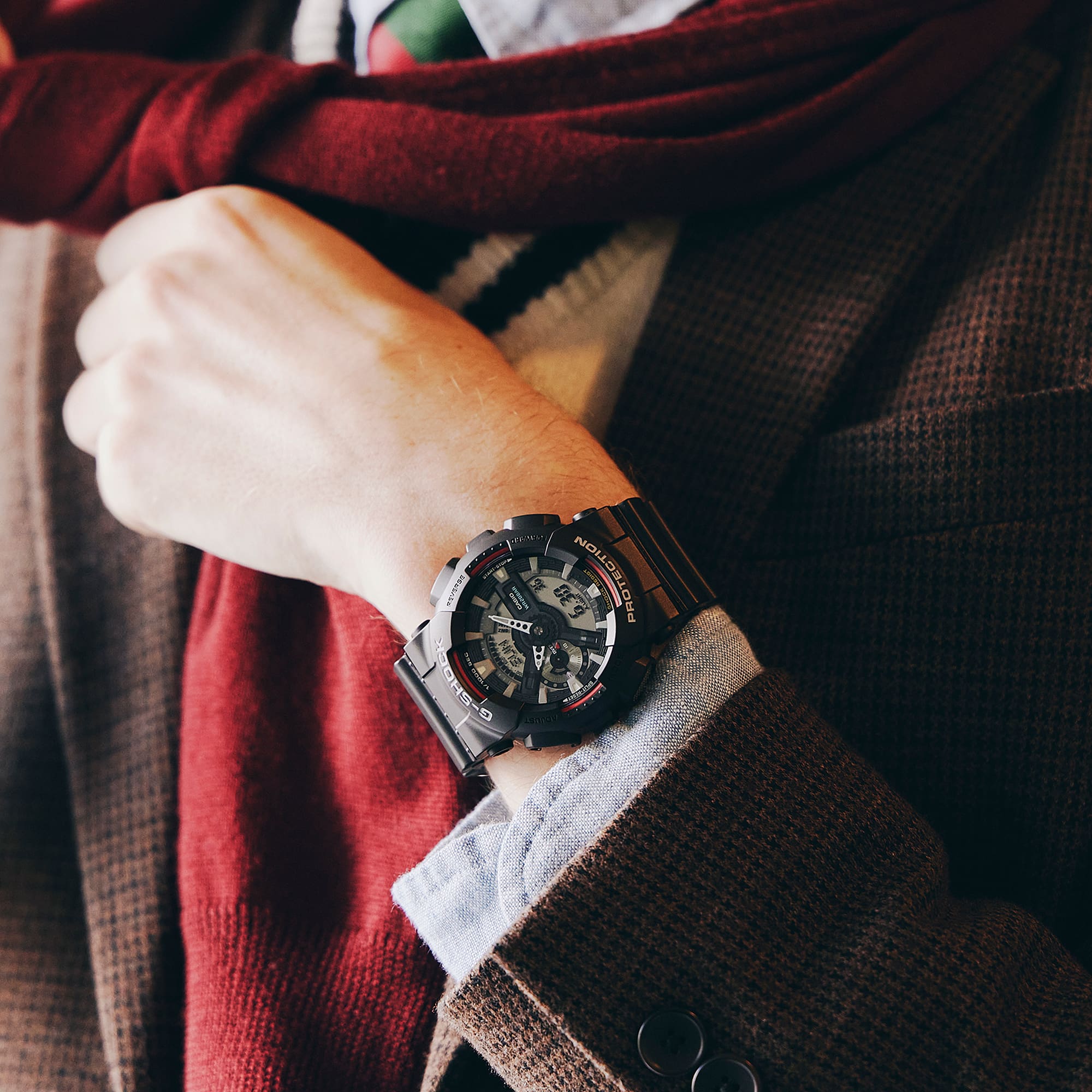 G-Shock Analog Digital Black Dial Black Resin Band Watch GA110RL-1A