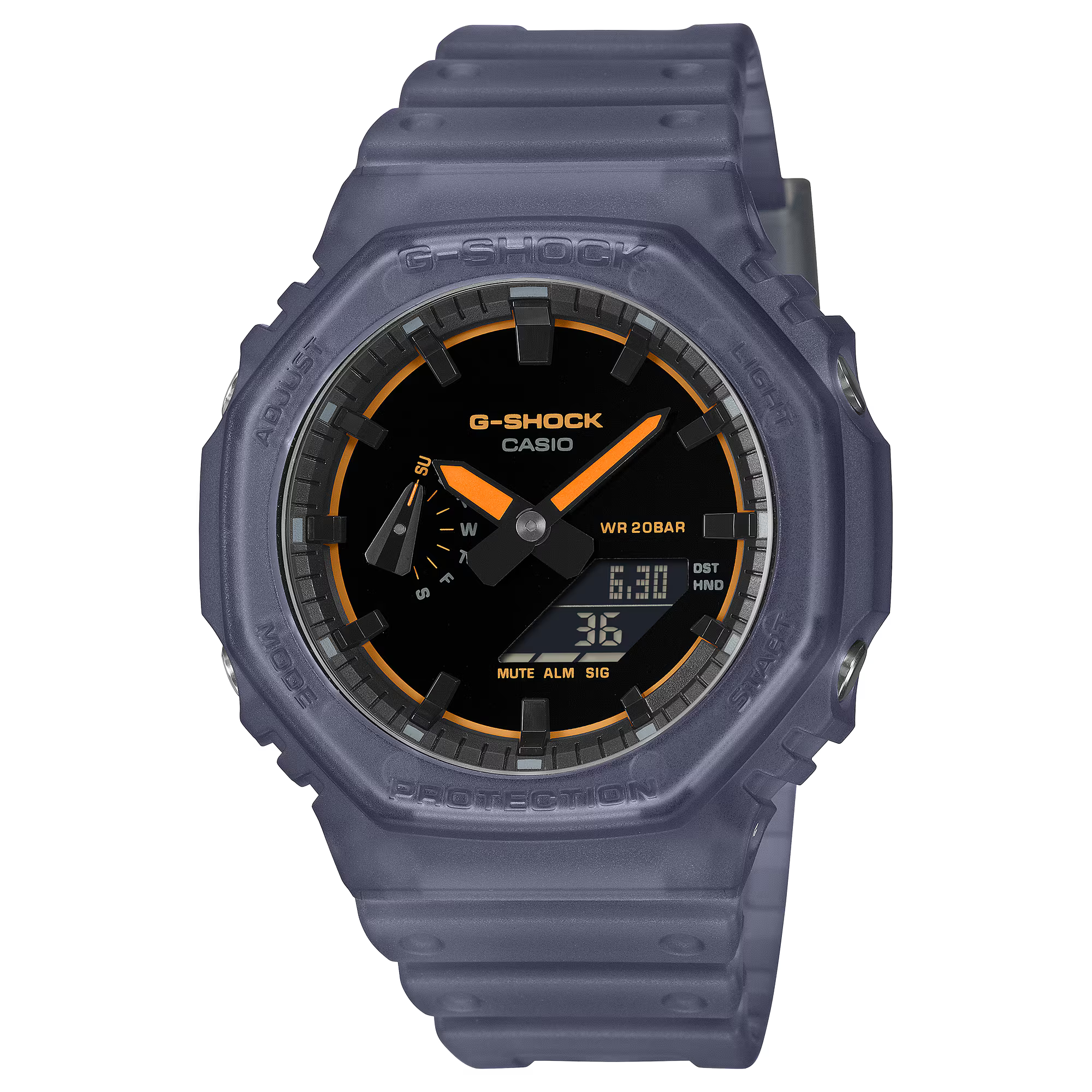 G-Shock Analog Digital Neon Orange Accents Watch GA2100K-2A