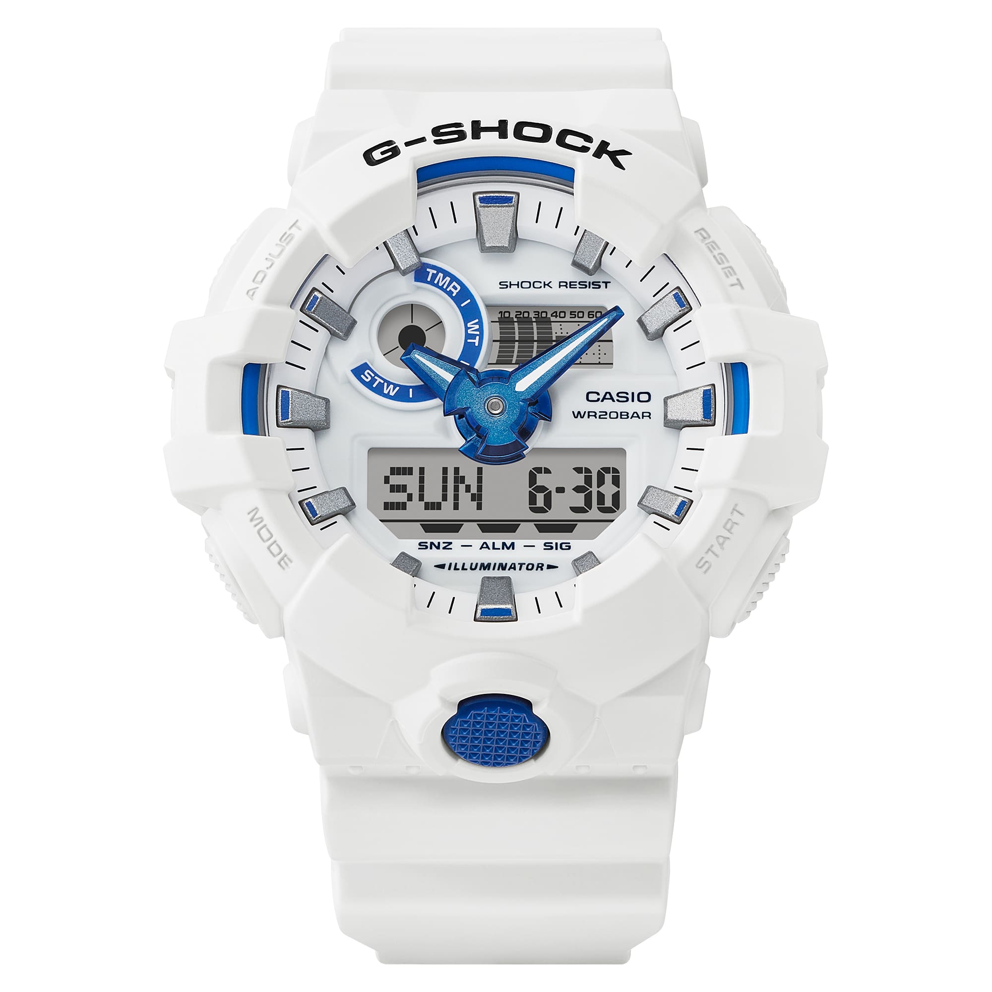 G-Shock Analog Digital White Resin Band Watch GA700HDS-7A