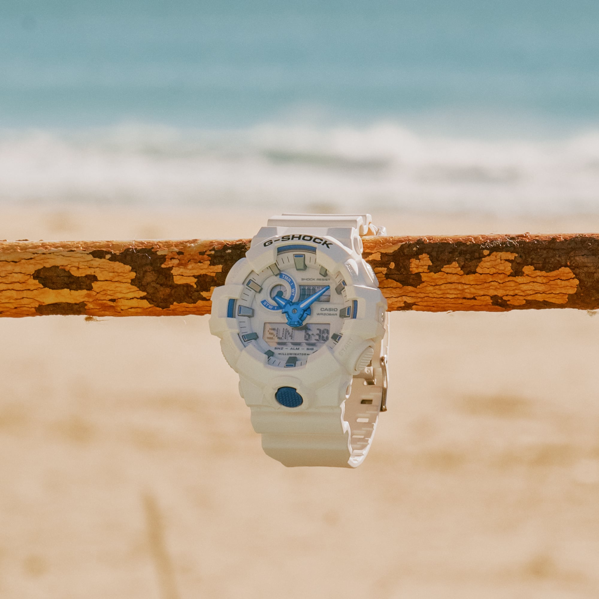 G-Shock Analog Digital White Resin Band Watch GA700HDS-7A