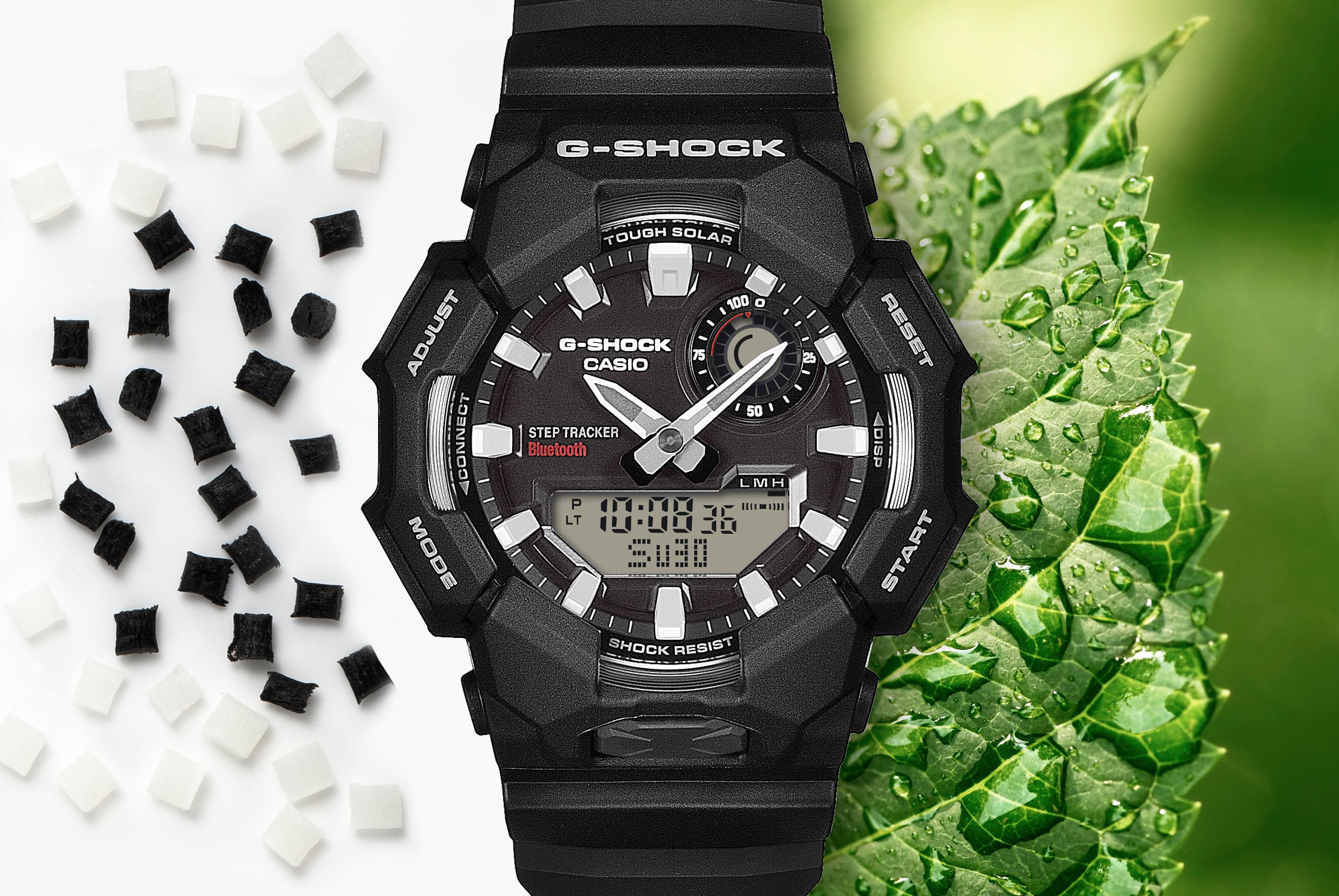 G-Shock Duo Analog Digital Black Resin Band Watch GAB010-1A