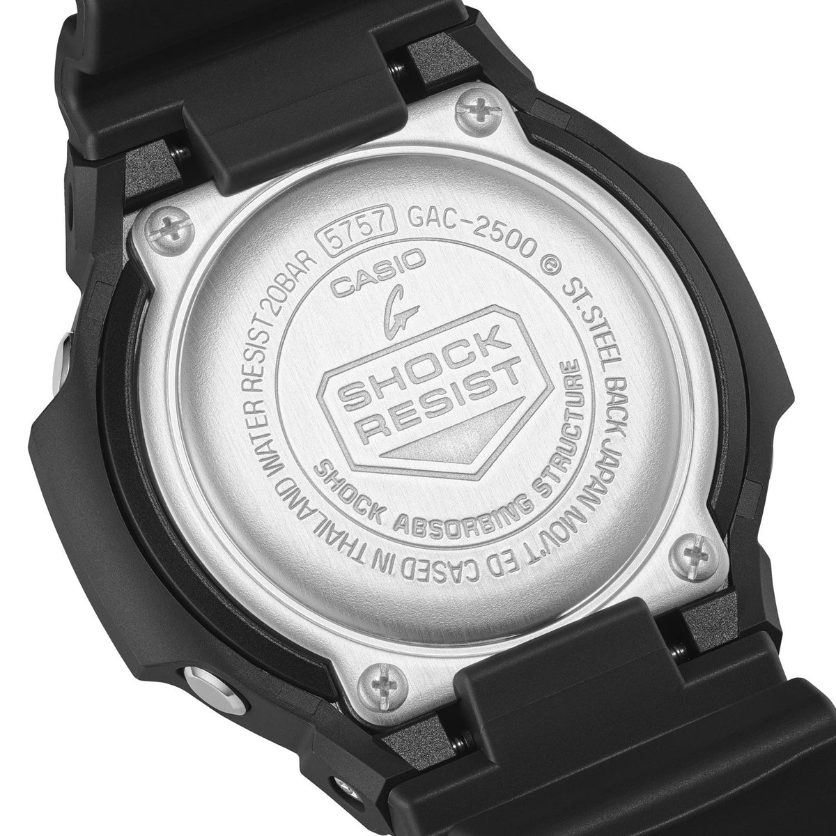 G-Shock 2500 Series Black GAC2500-1A analogue watch, product shot
