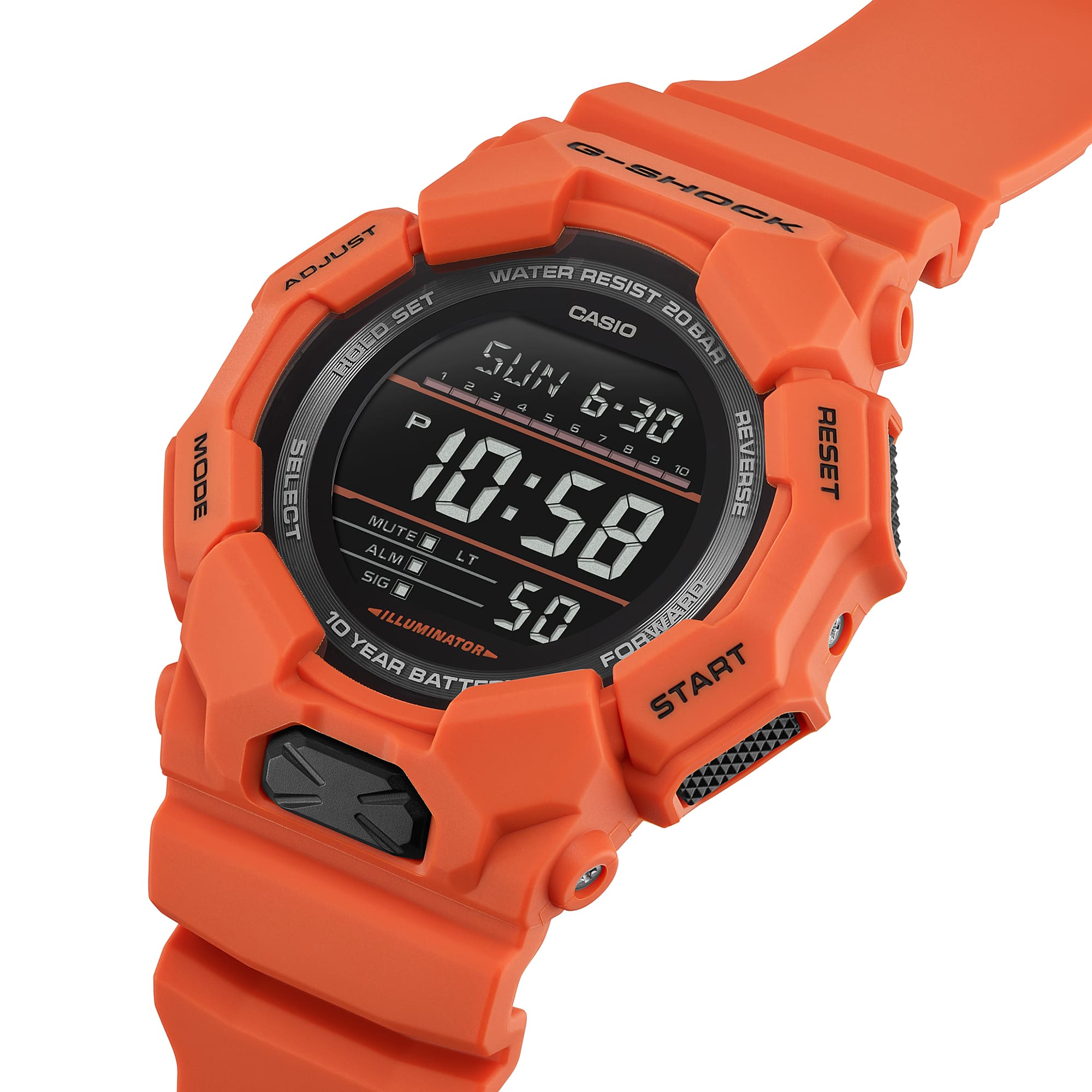 G-Shock Digital Orange Resin Band Watch GD010-4D