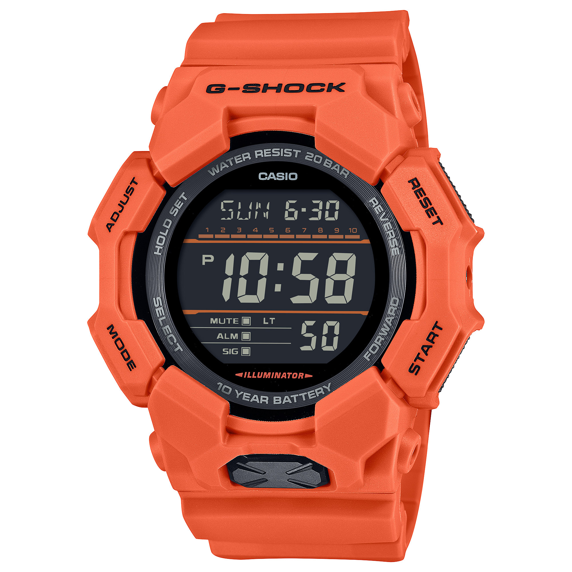 G-Shock Digital Orange Resin Band Watch GD010-4D