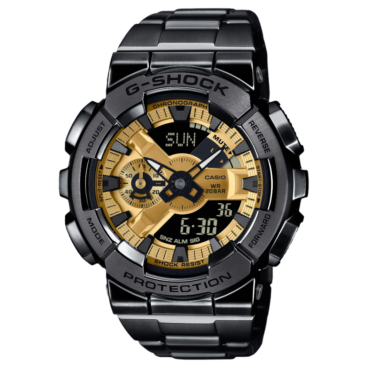 G-Shock 110 Series Black Stainless Steel Watch GM110BD-1A9