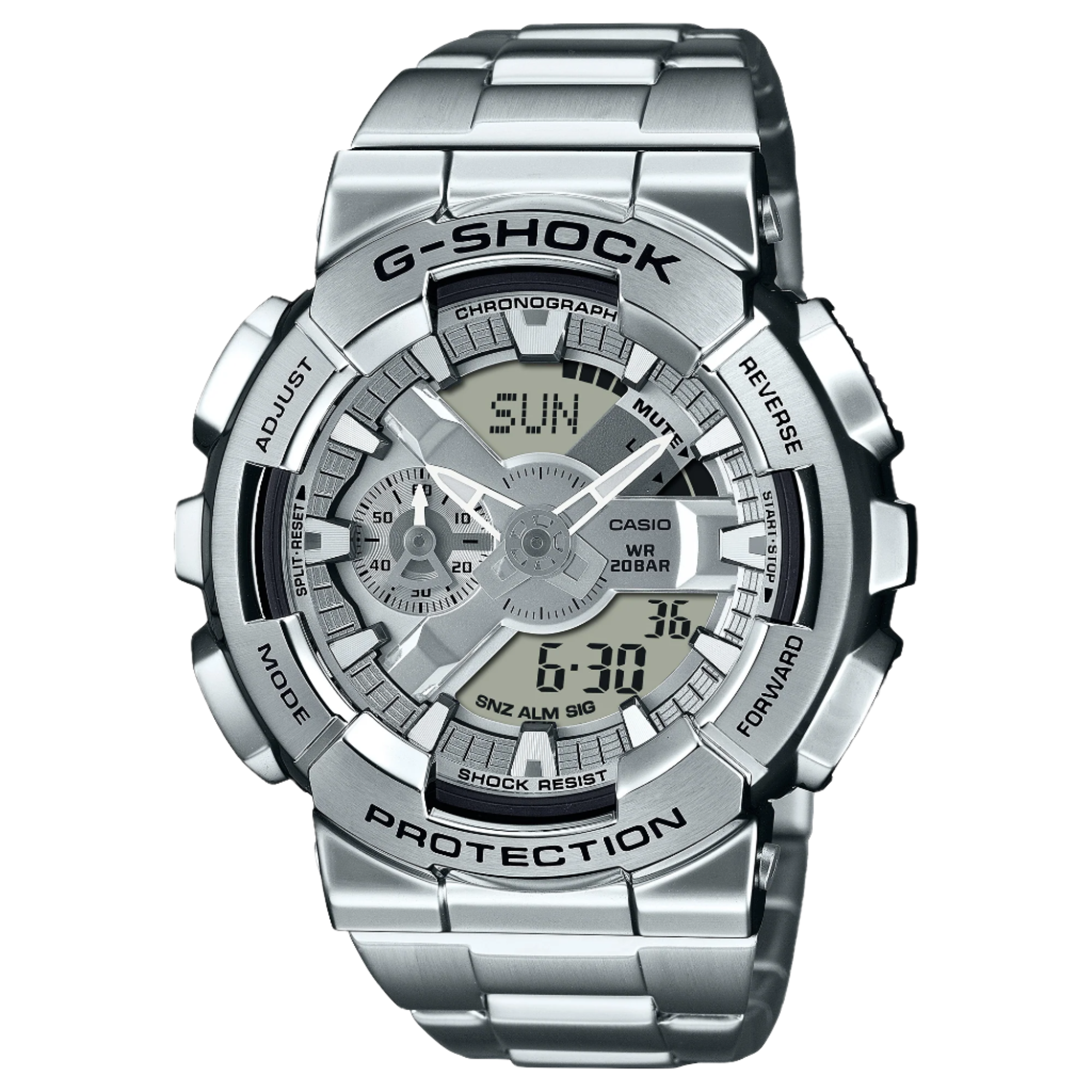 G-Shock 110 Series Silver Stainless Steel Watch GM110D-8A